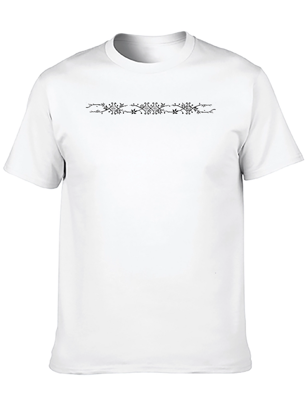 Mens Black Graphic Print Crew Neck T-Shirt