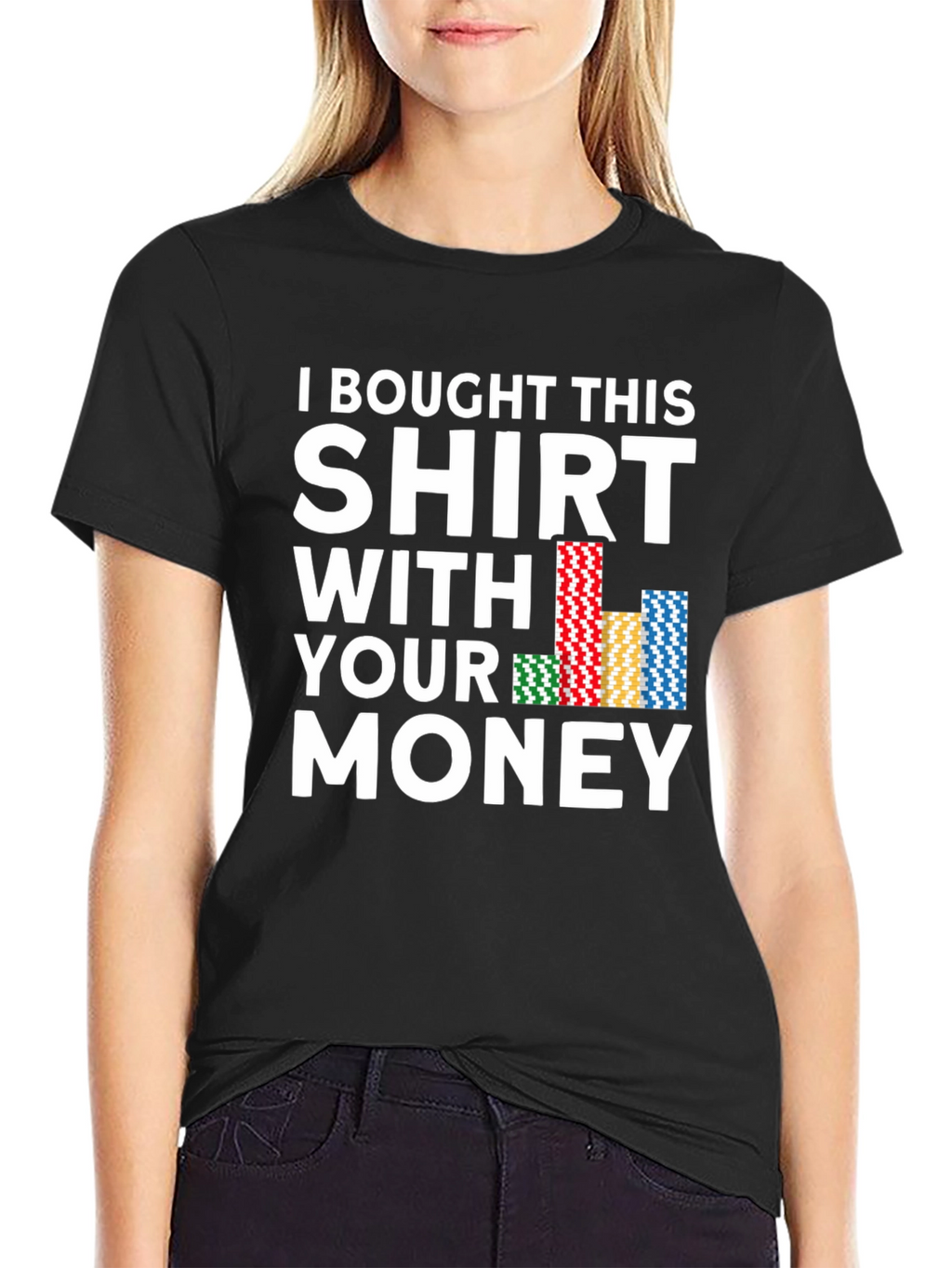 Poker Chips Funny Graphic T-Shirt