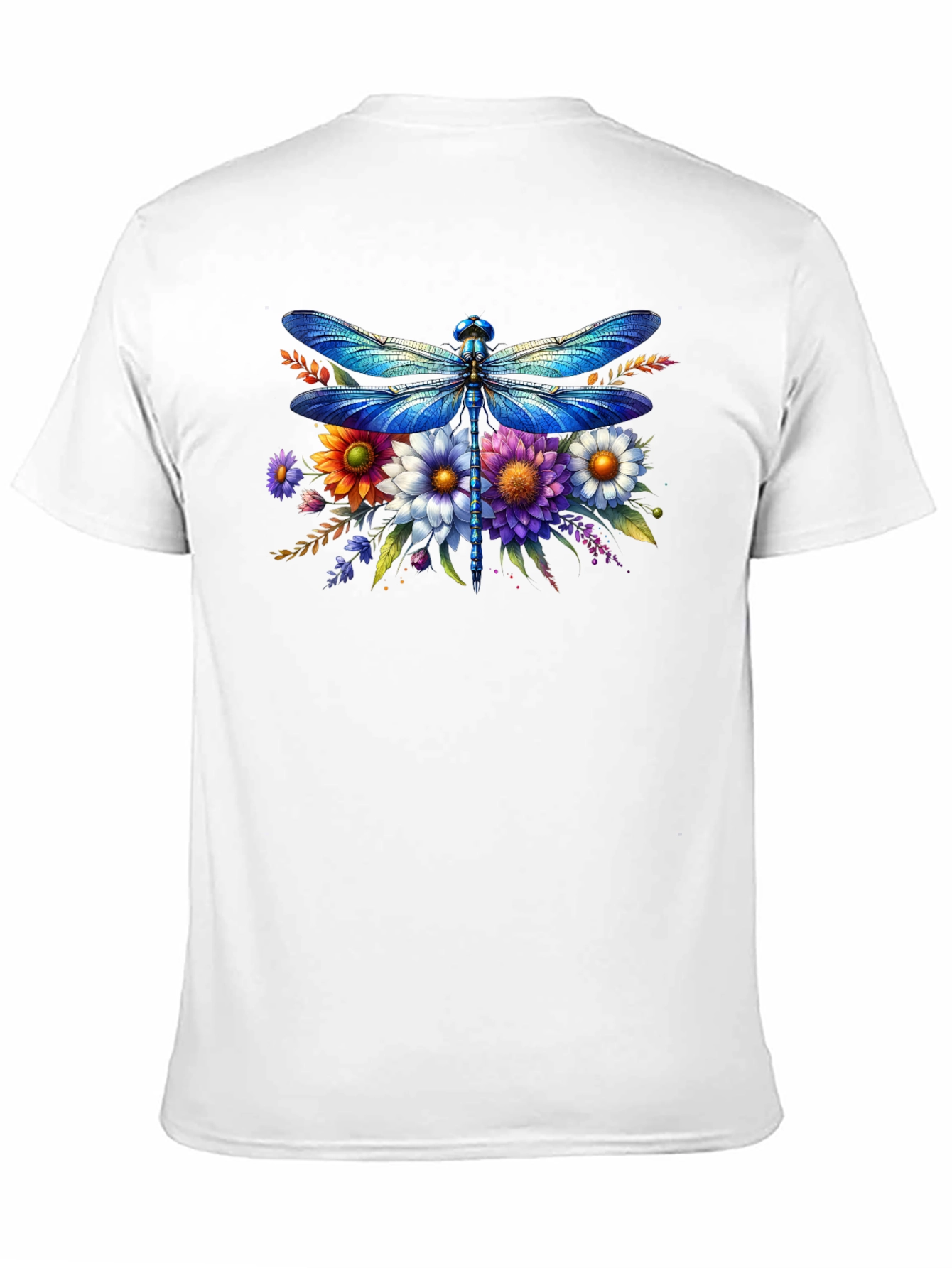 Dragonfly Floral Graphic Tee - Stylish Comfort
