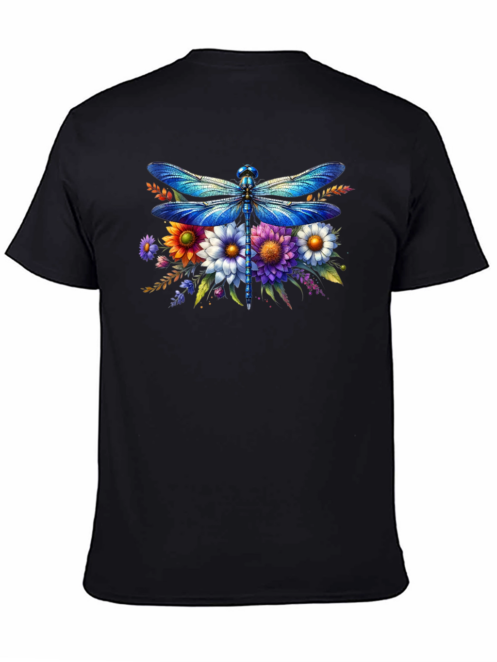 Dragonfly Floral Graphic Tee - Stylish Comfort