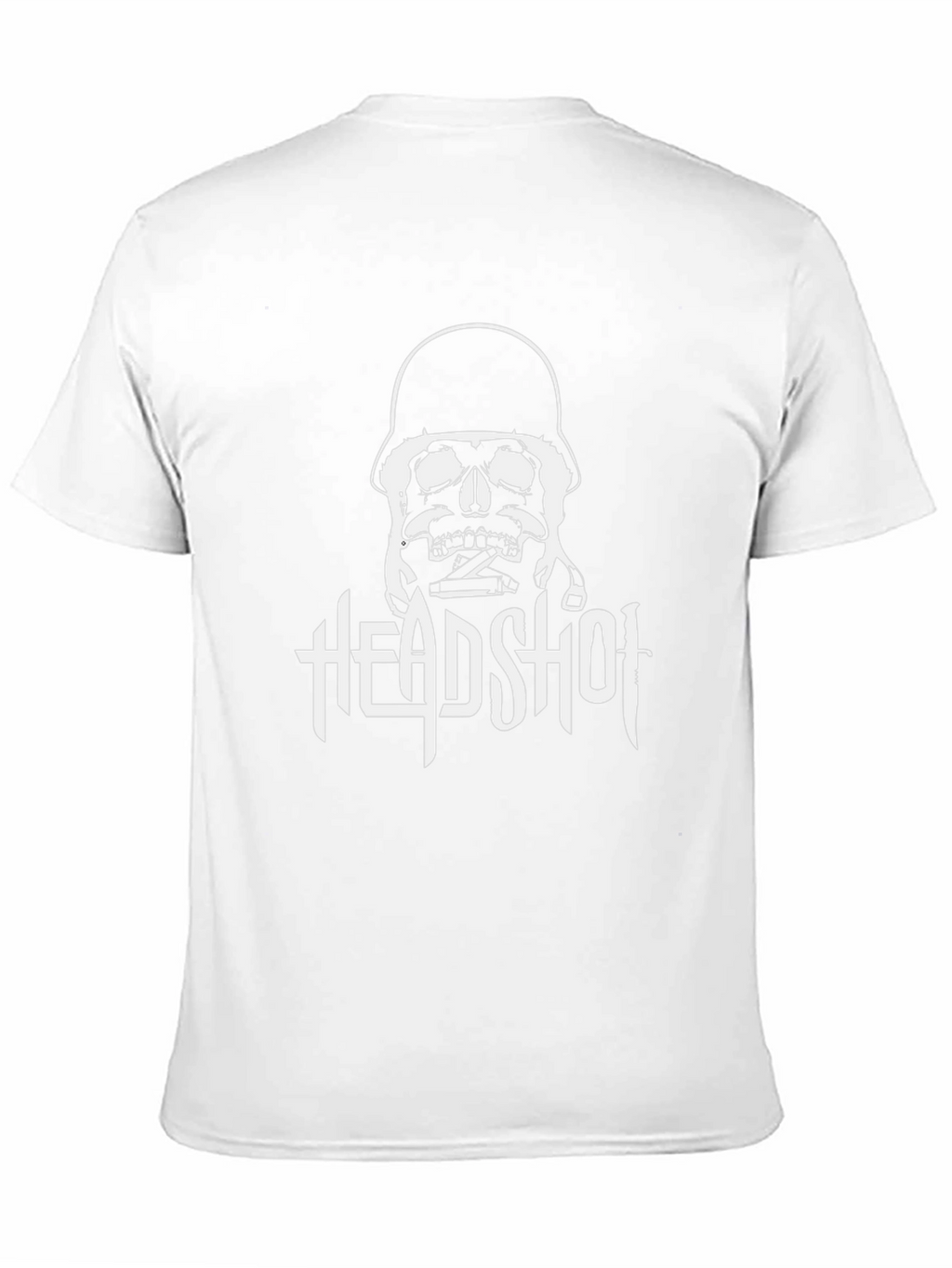Headshot Skull Graphic Tee - Black Cotton T-Shirt