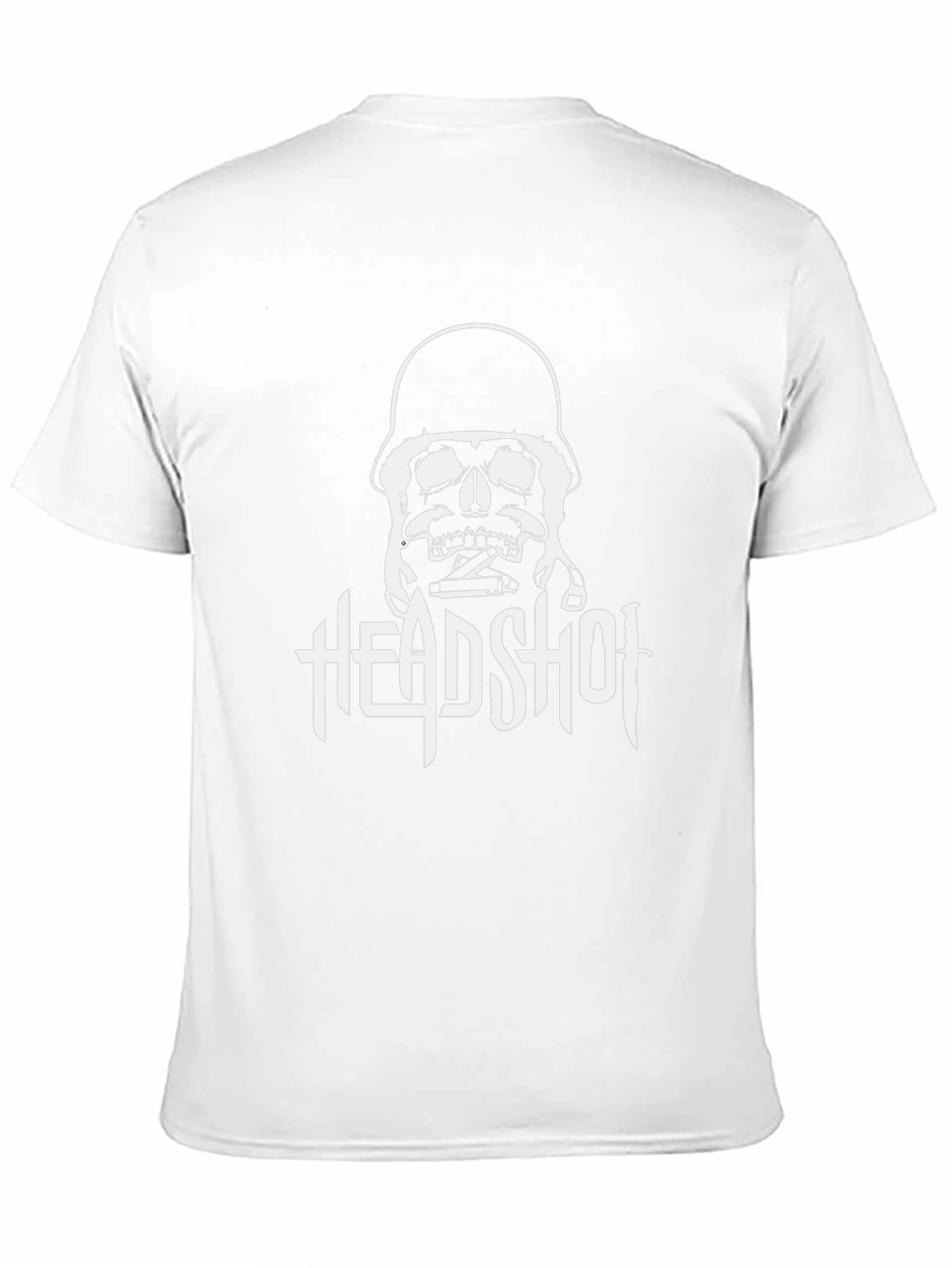 Headshot Skull Graphic Tee - Black Cotton T-Shirt