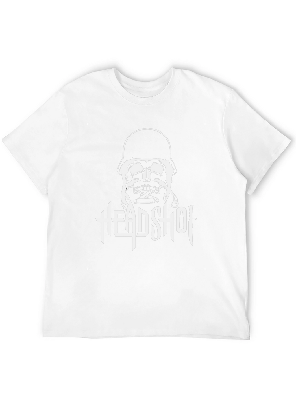 Headshot Skull Graphic Tee - Black Cotton T-Shirt