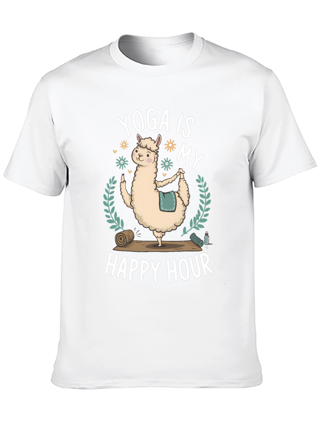 Yoga Llama Graphic T-Shirt - Happy Hour Tee