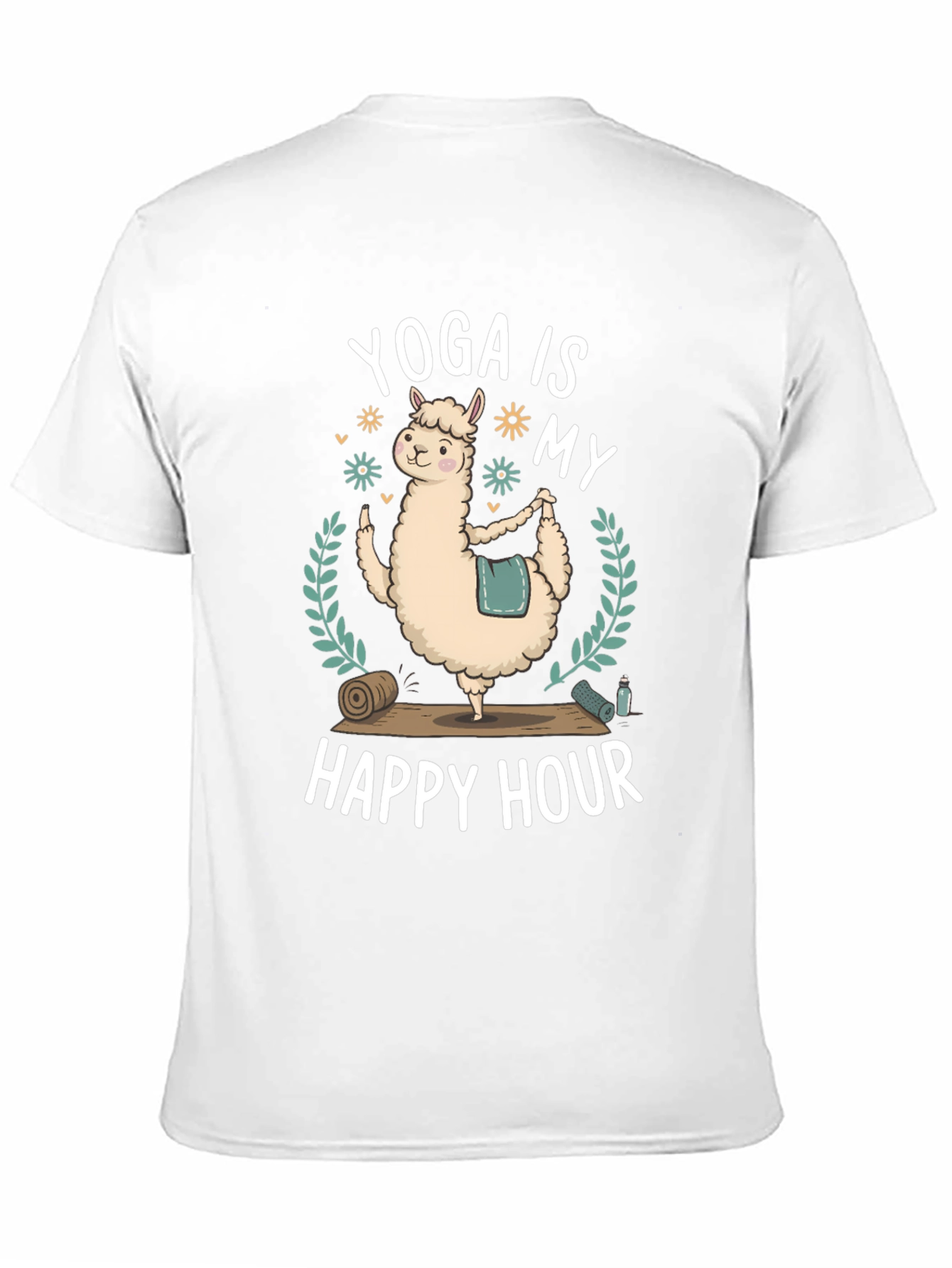Yoga Llama Graphic T-Shirt - Happy Hour Tee