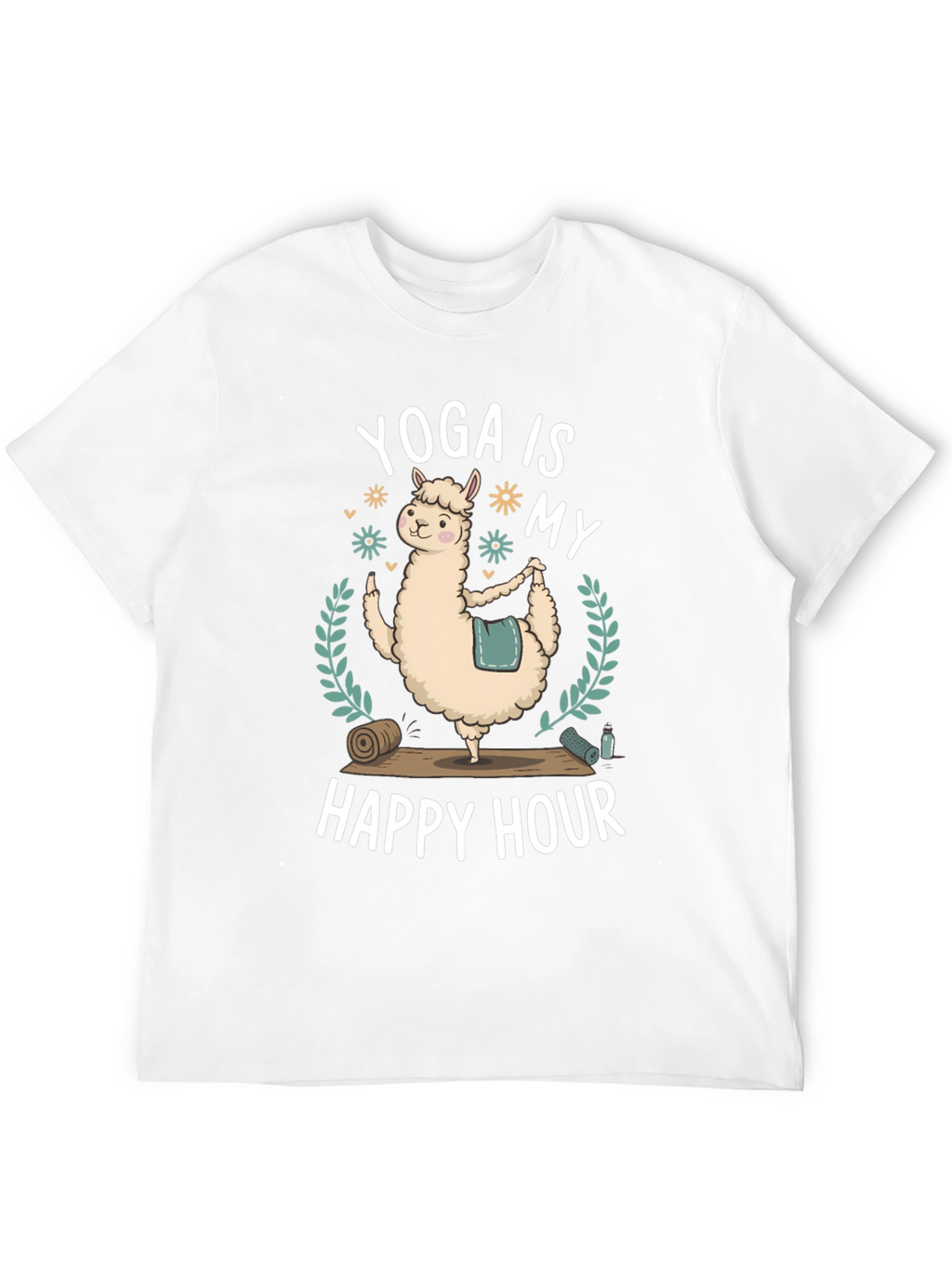 Yoga Llama Graphic T-Shirt - Happy Hour Tee