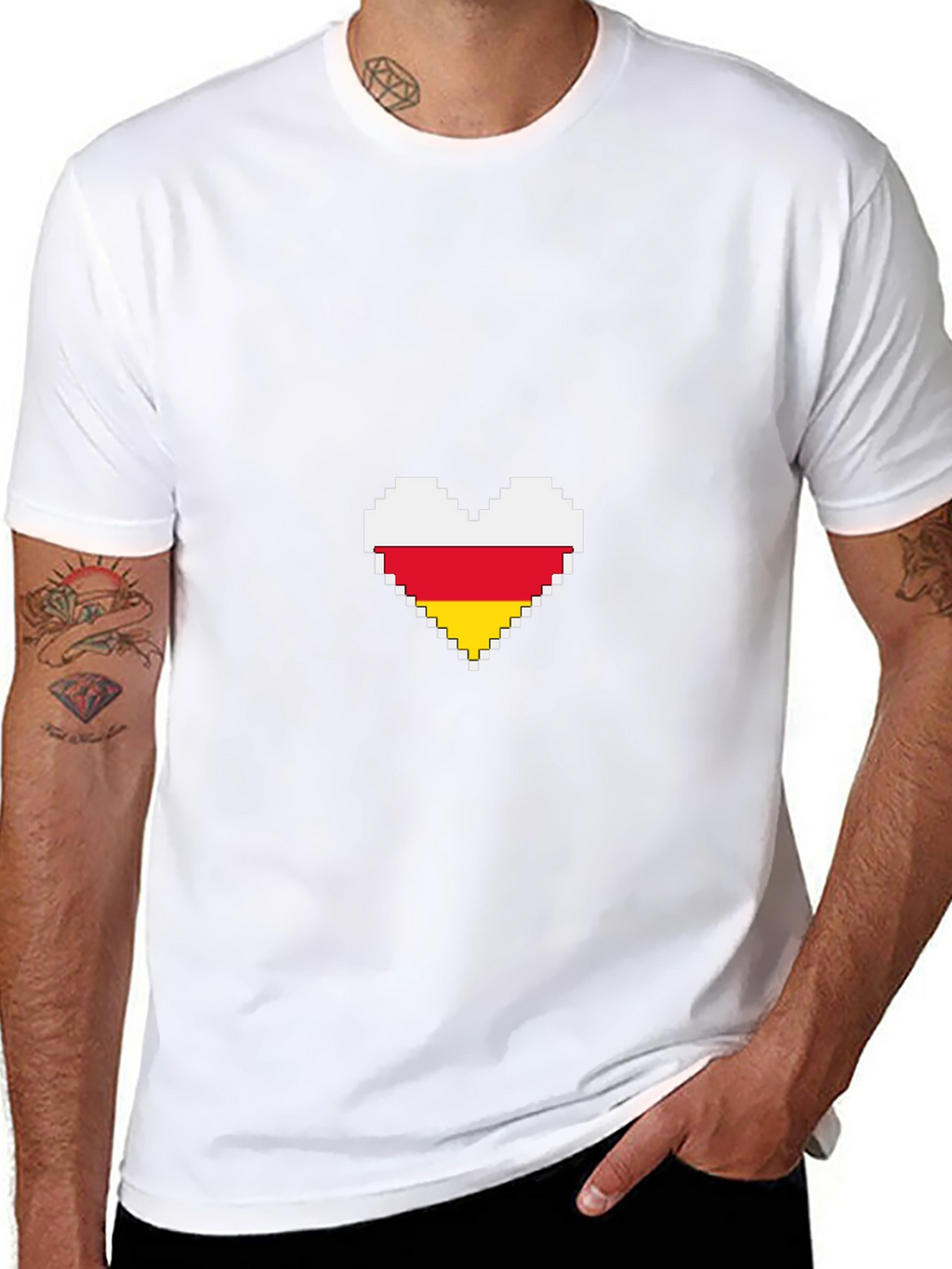Pixel Heart Flag T-Shirt