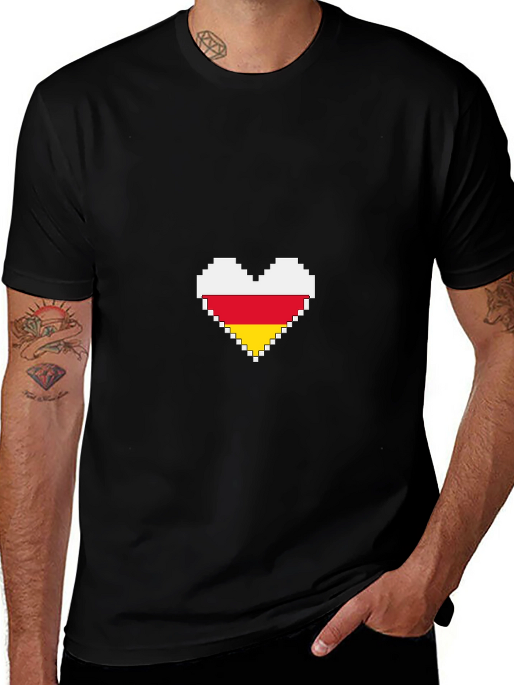 Pixel Heart Flag T-Shirt