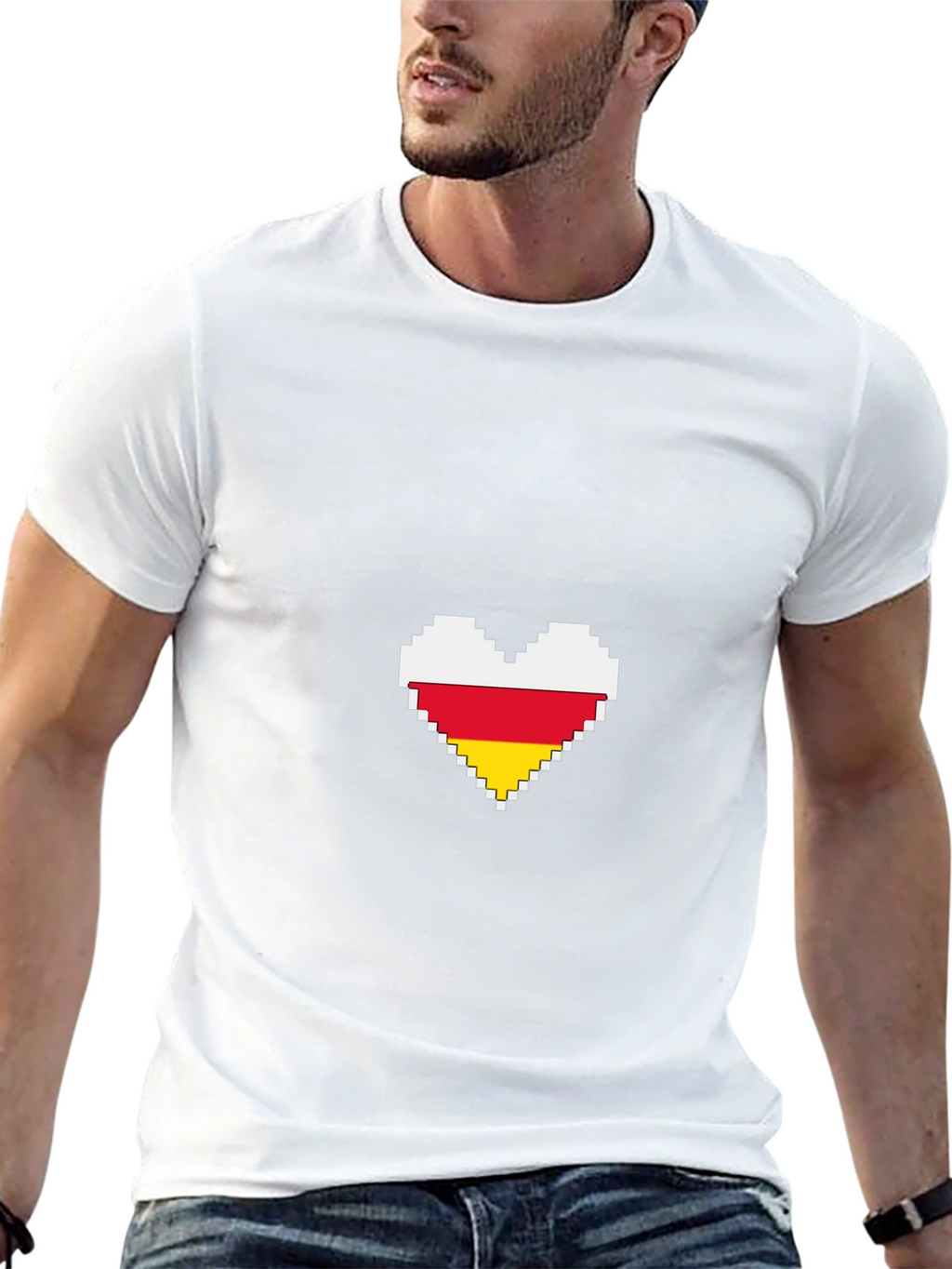Pixel Heart Flag T-Shirt