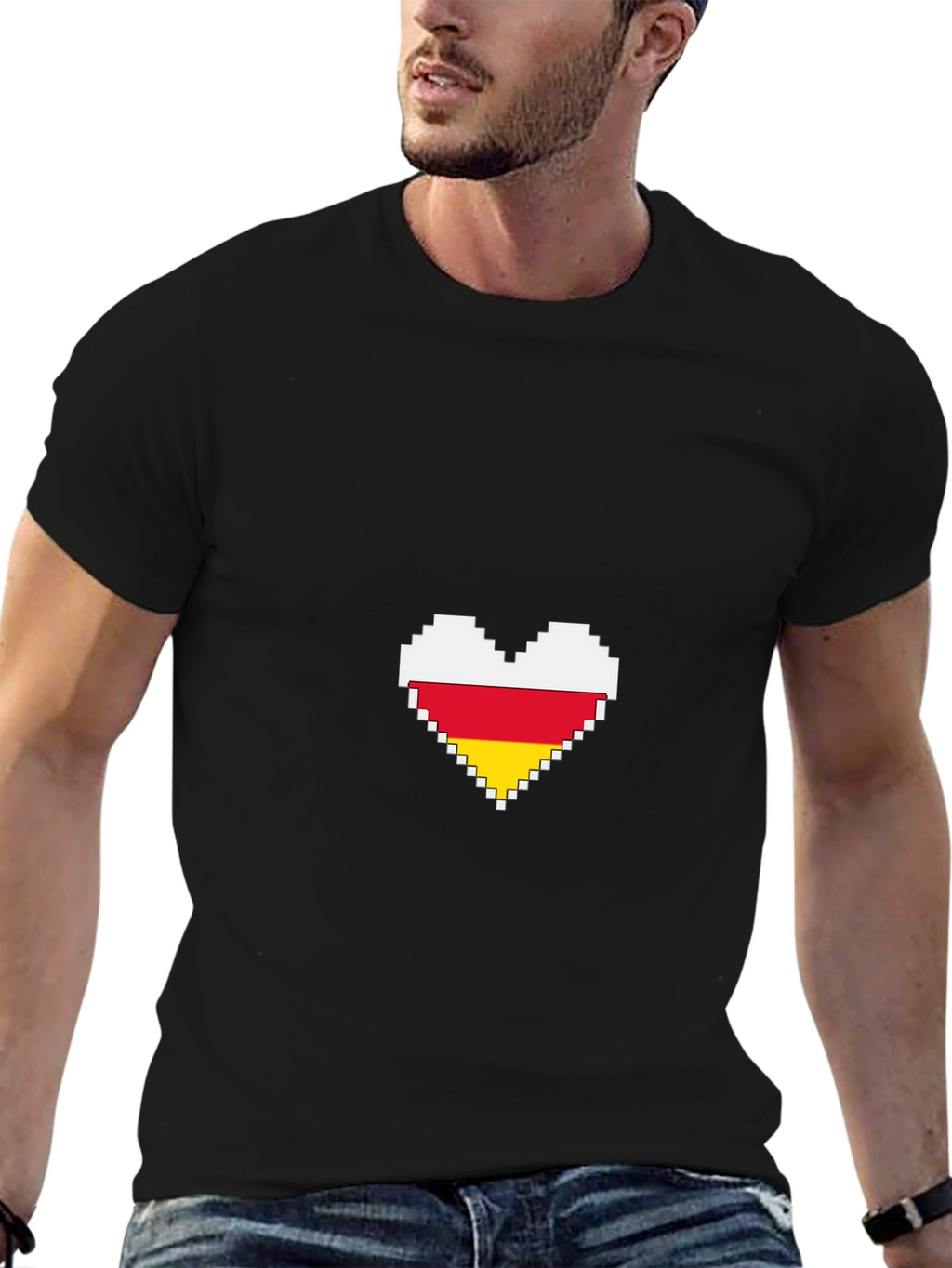 Pixel Heart Flag T-Shirt