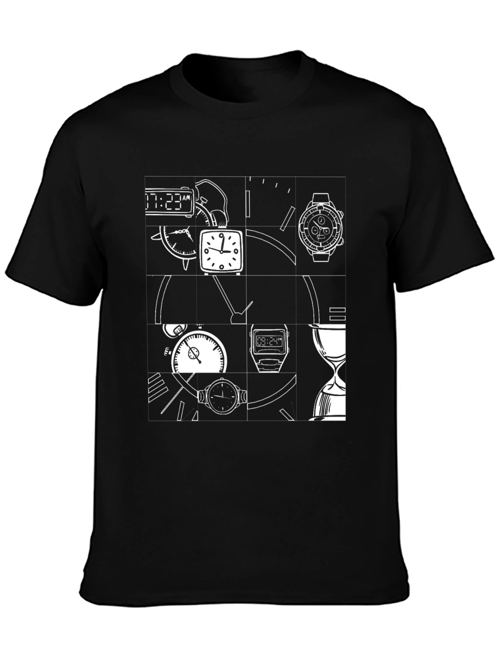 Timepiece T-Shirt - Black Graphic Tee