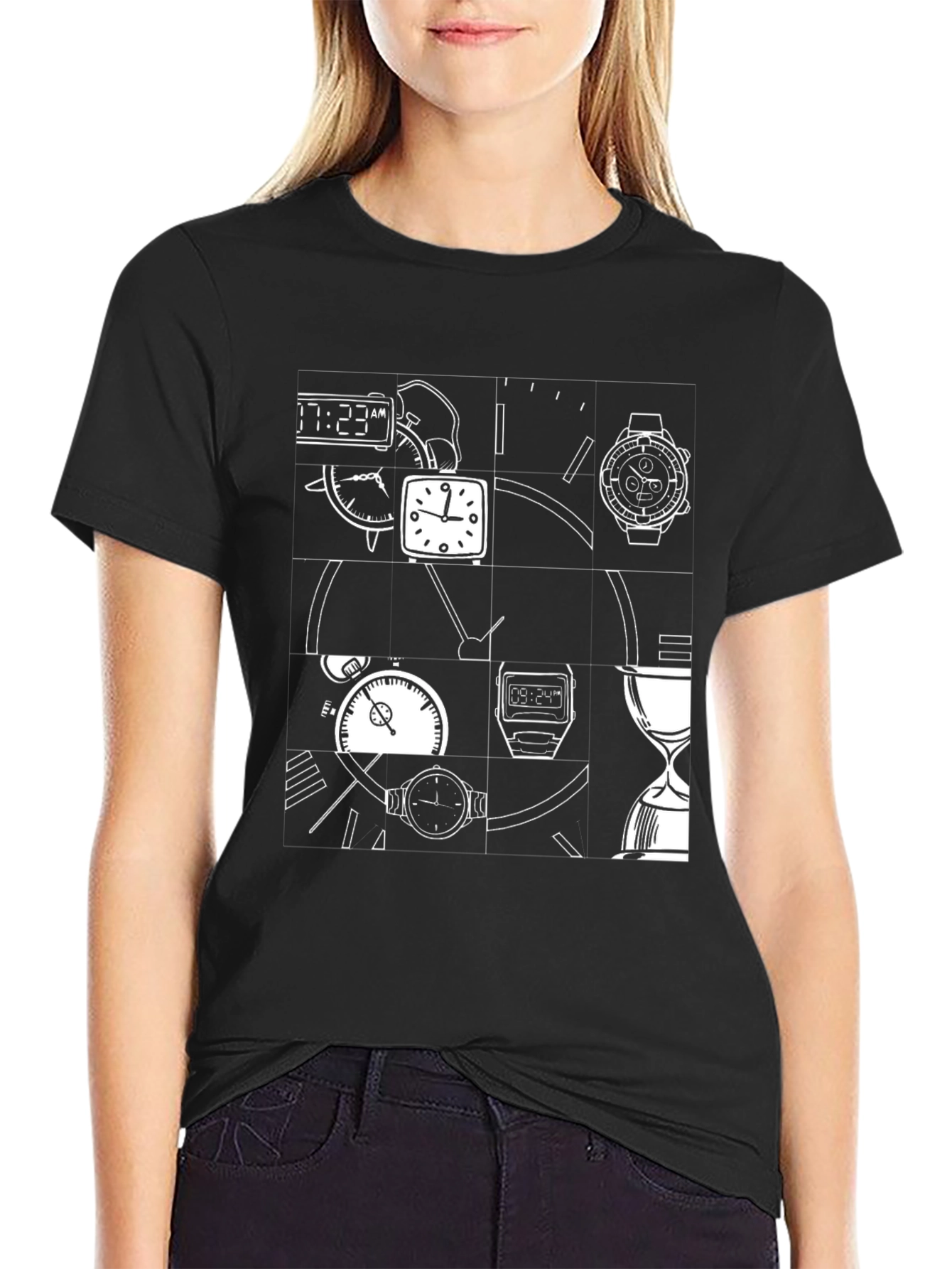 Timepiece T-Shirt - Black Graphic Tee