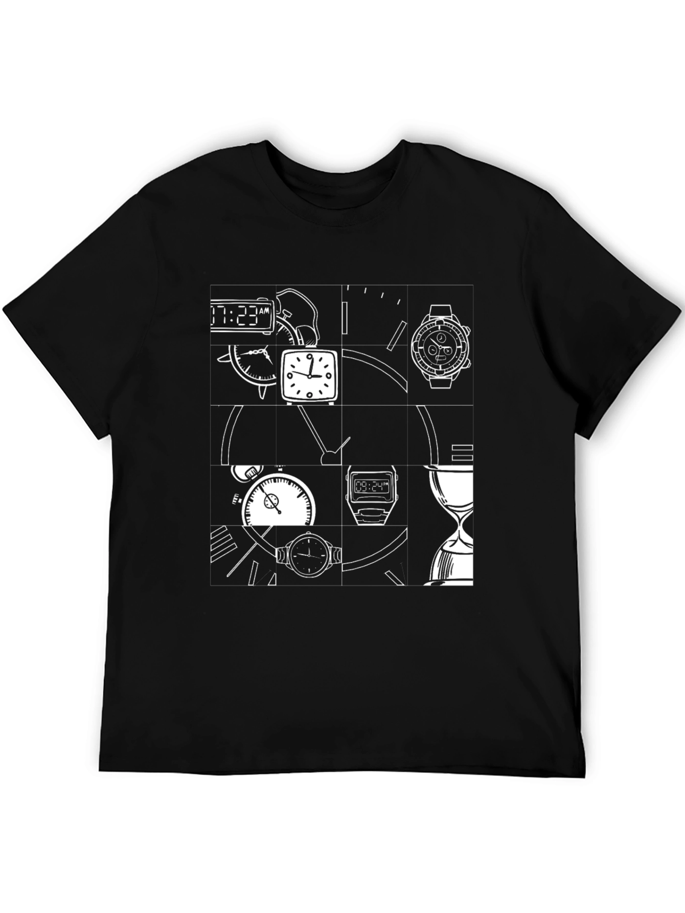 Timepiece T-Shirt - Black Graphic Tee