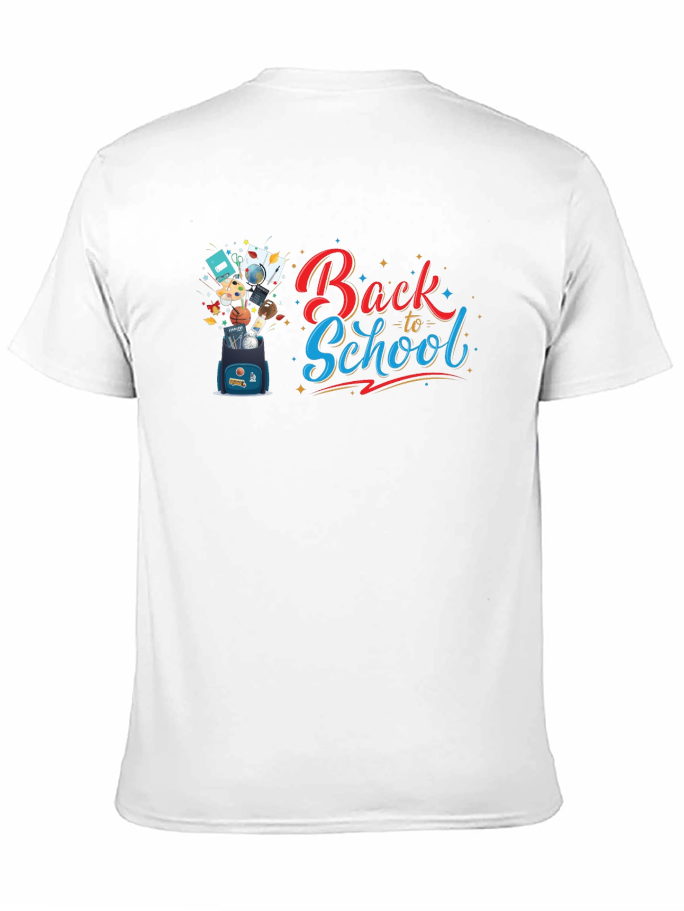 Back to School Graphic Tee - Black Cotton T-Shirt