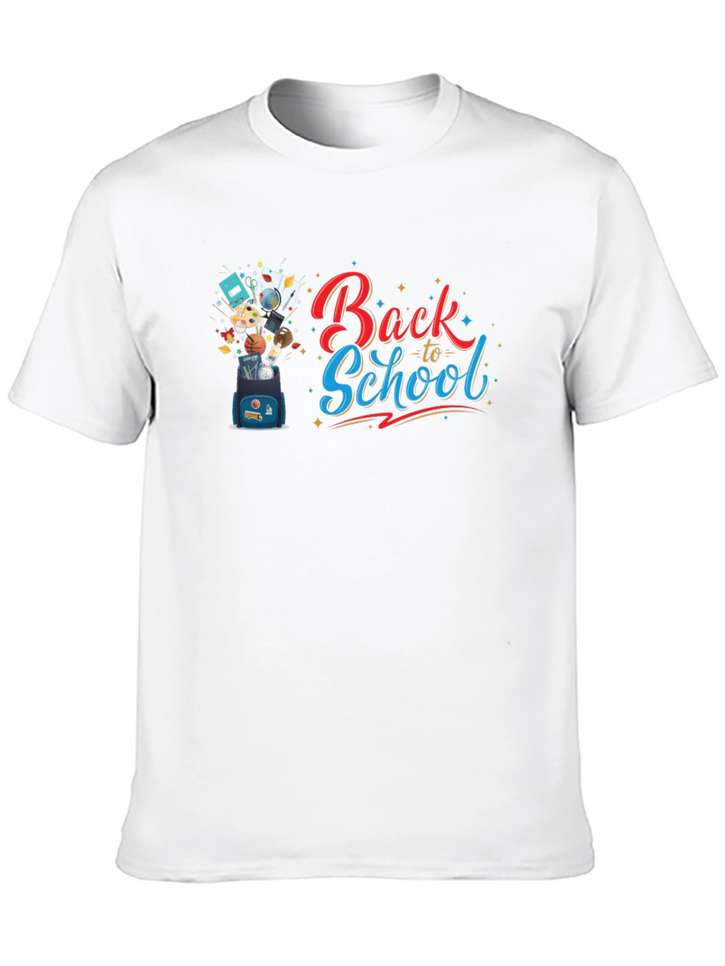 Back to School Graphic Tee - Black Cotton T-Shirt
