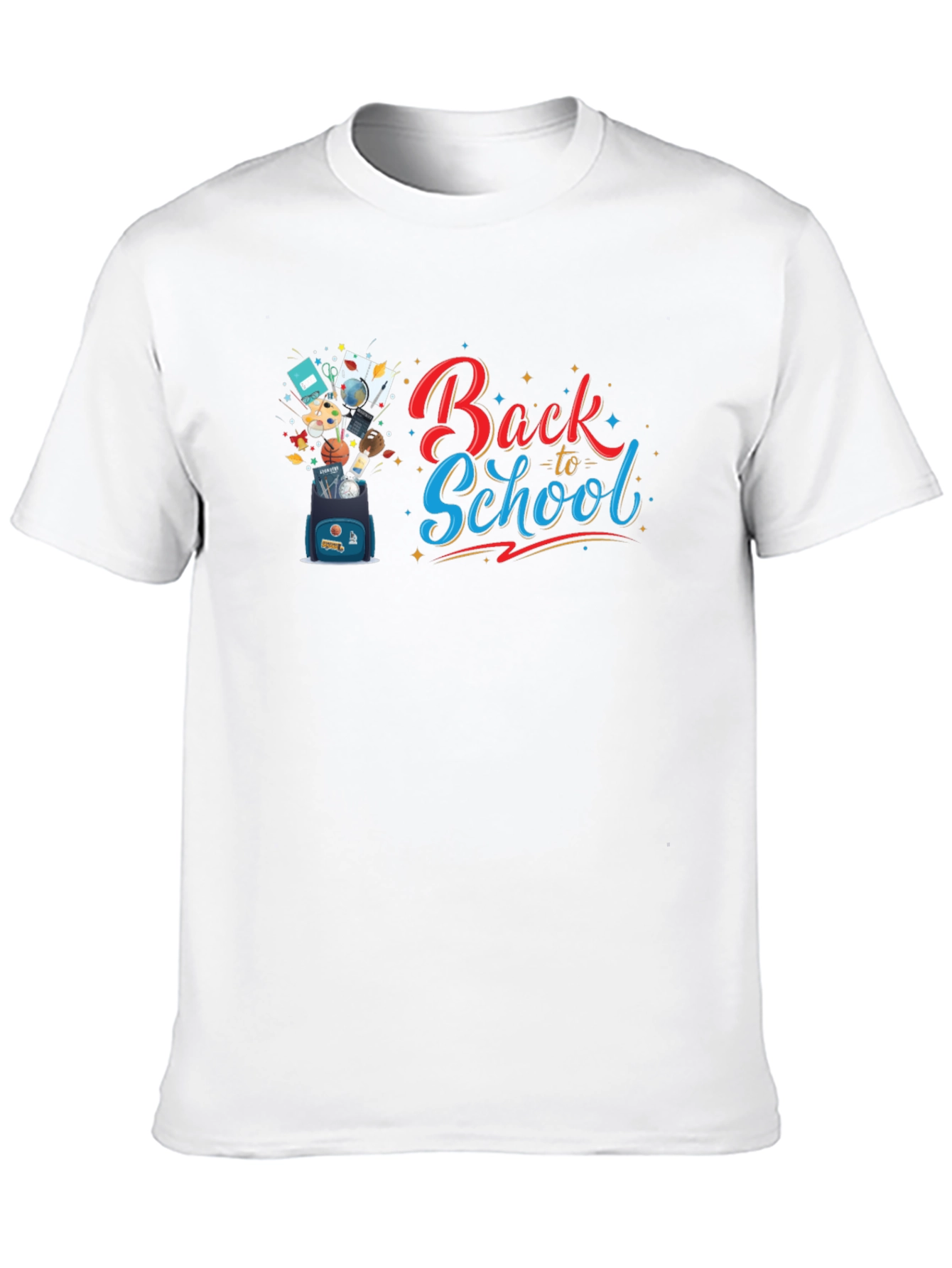 Back to School Graphic Tee - Black Cotton T-Shirt