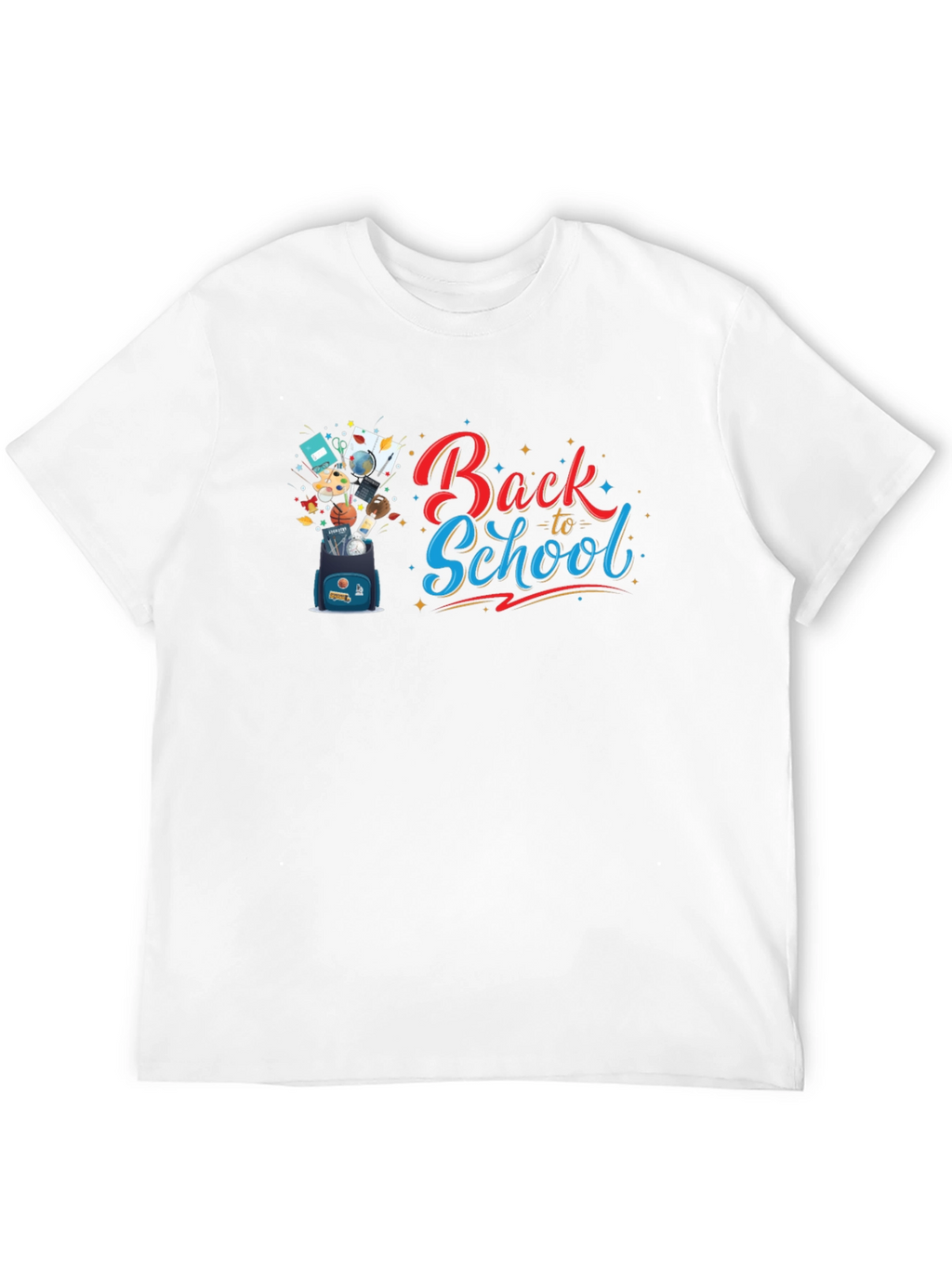 Back to School Graphic Tee - Black Cotton T-Shirt