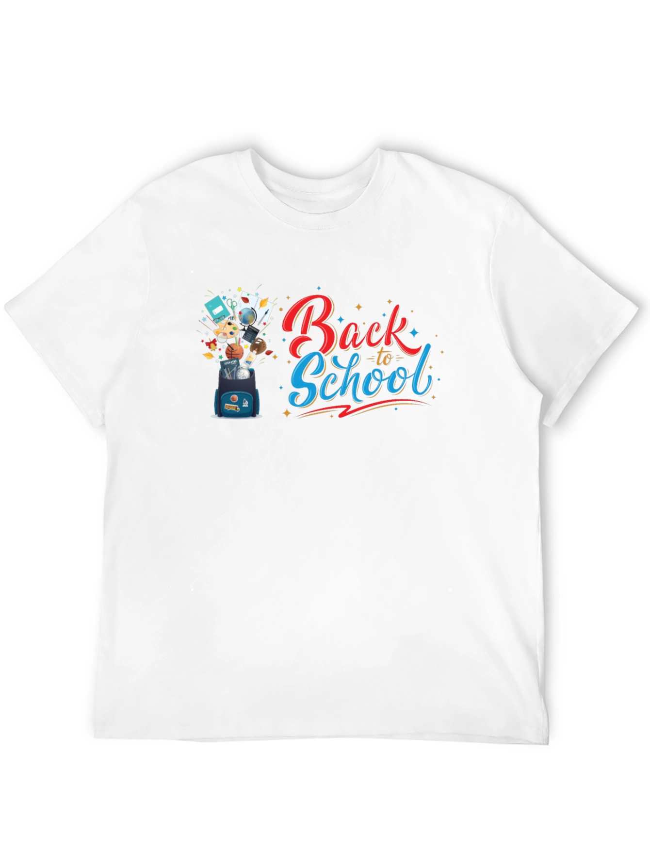 Back to School Graphic Tee - Black Cotton T-Shirt