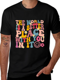 Better Place Graphic Tee - Black Cotton Blend
