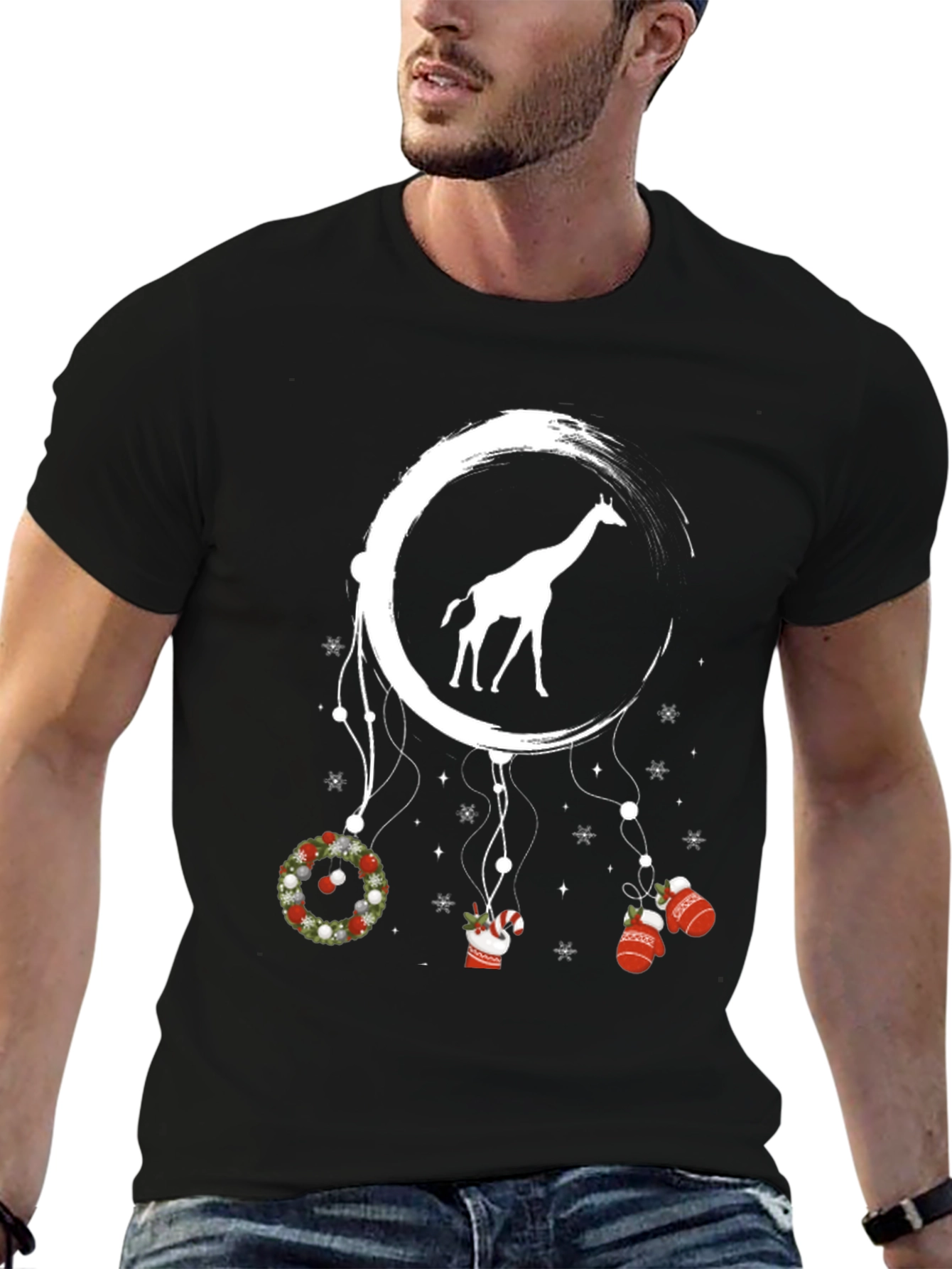 Giraffe Dreamcatcher Christmas T-Shirt