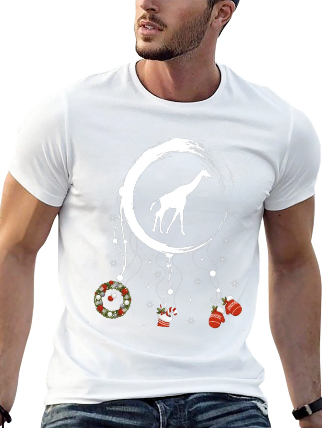 Giraffe Dreamcatcher Christmas T-Shirt