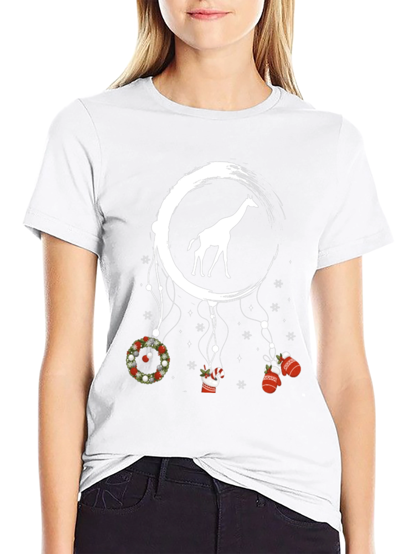 Giraffe Dreamcatcher Christmas T-Shirt
