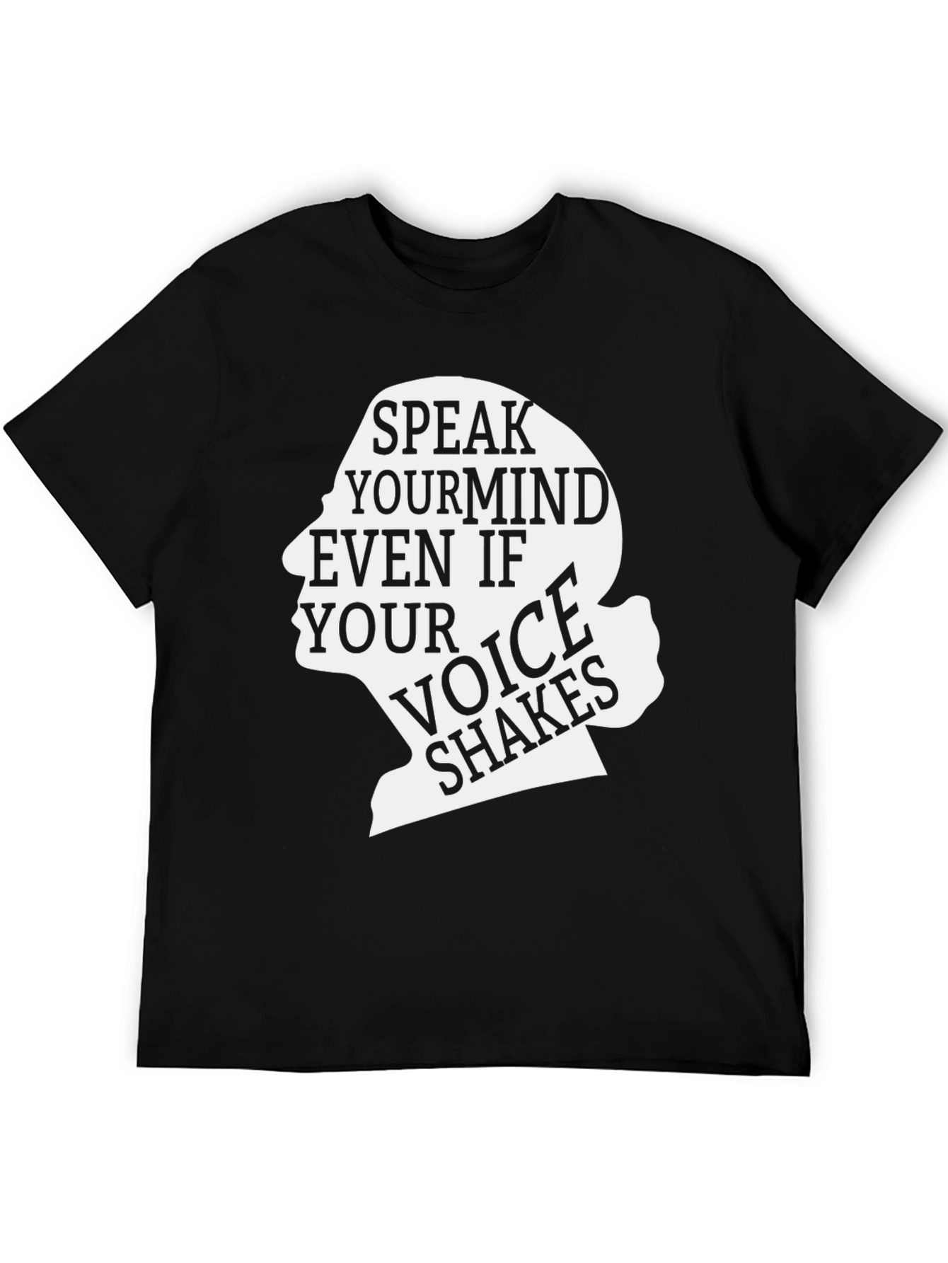 Speak Your Mind Black Graphic Tee - Inspirational T-Shirt