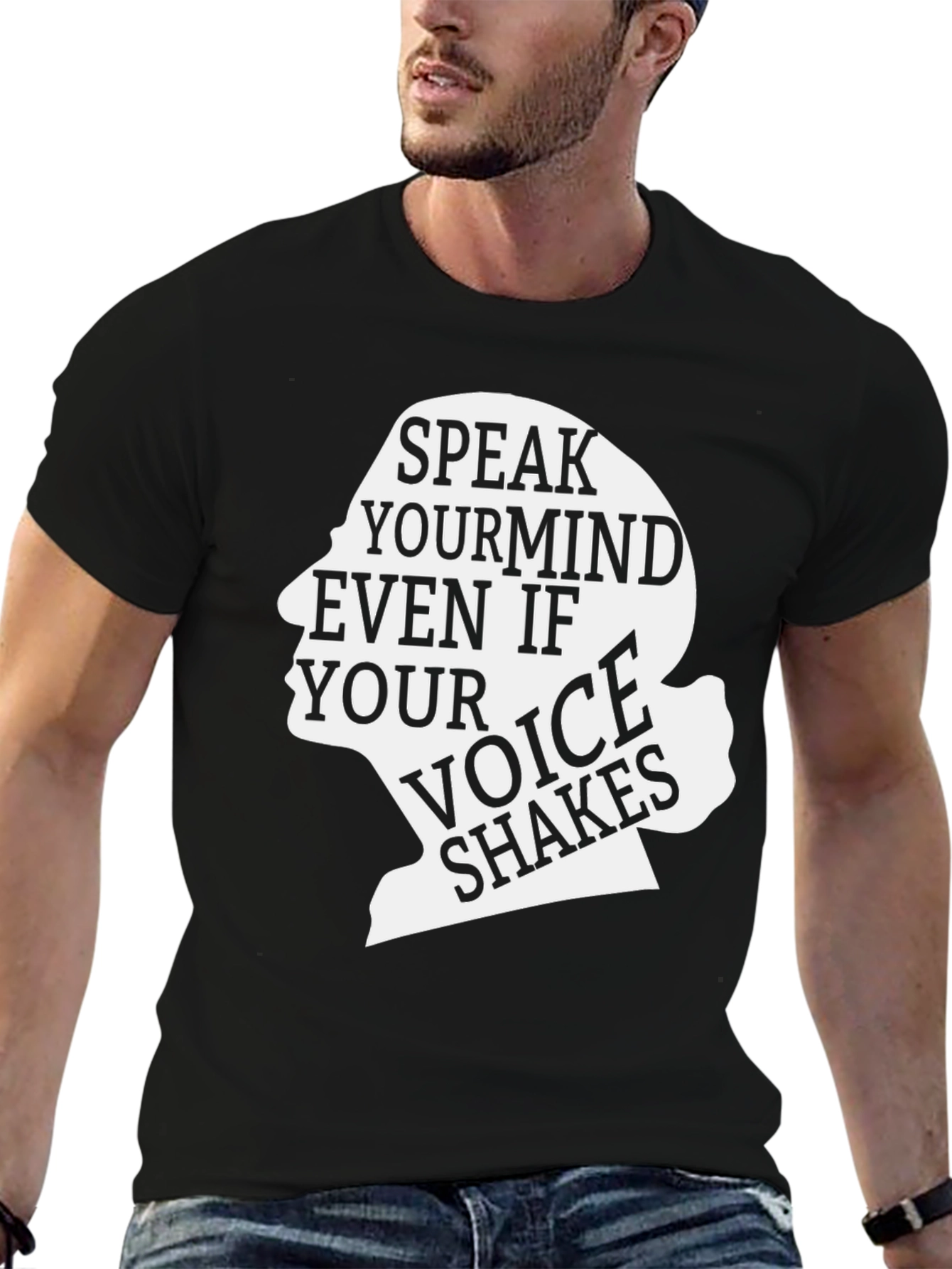 Speak Your Mind Black Graphic Tee - Inspirational T-Shirt