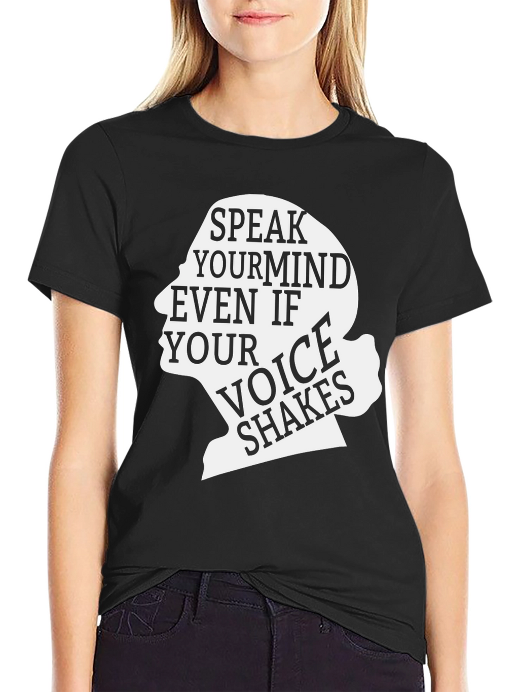 Speak Your Mind Black Graphic Tee - Inspirational T-Shirt