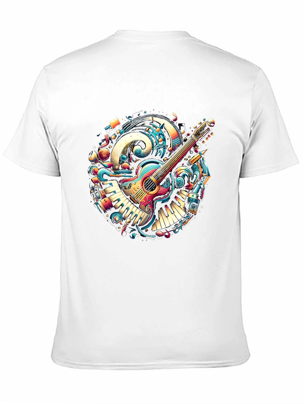 Musical Guitar T-Shirt - Vivid Graphic Tee
