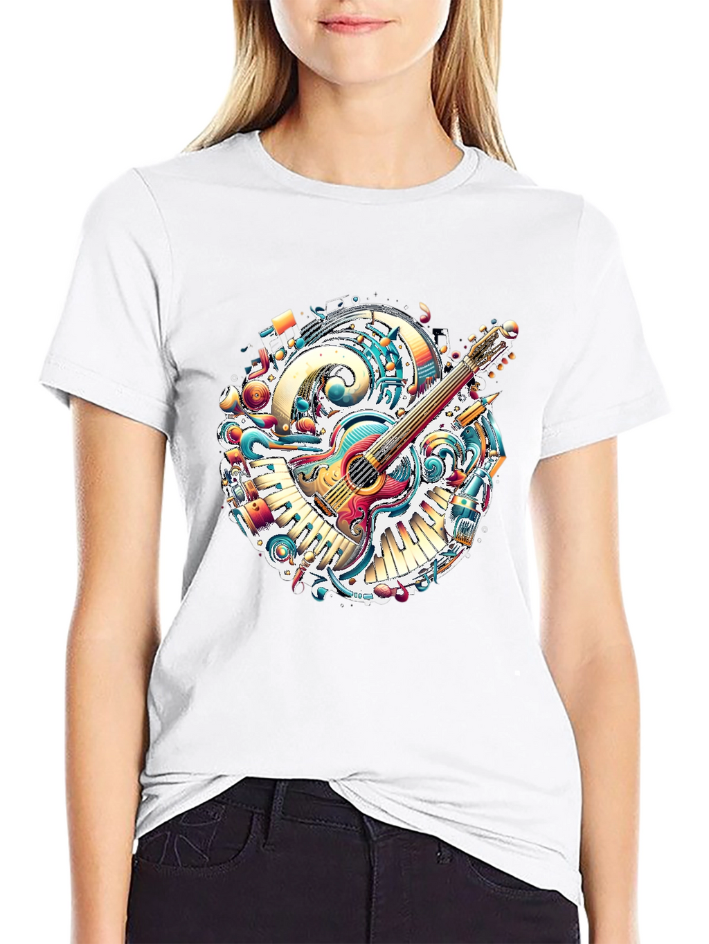 Musical Guitar T-Shirt - Vivid Graphic Tee