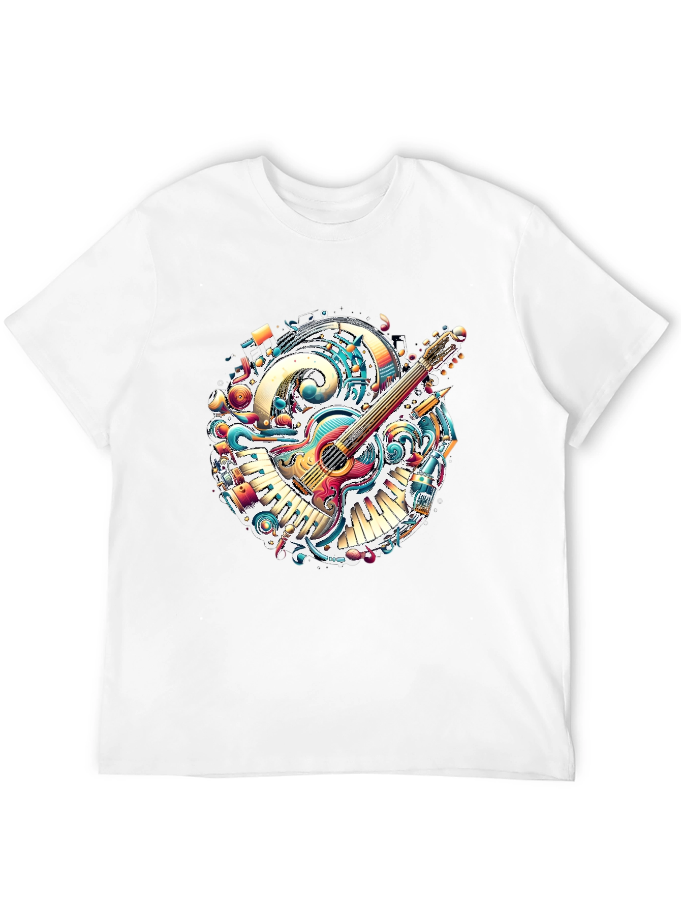 Musical Guitar T-Shirt - Vivid Graphic Tee