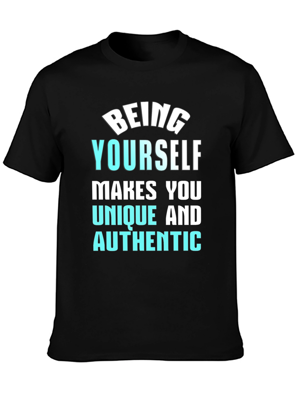 Be Yourself Black Graphic Tee