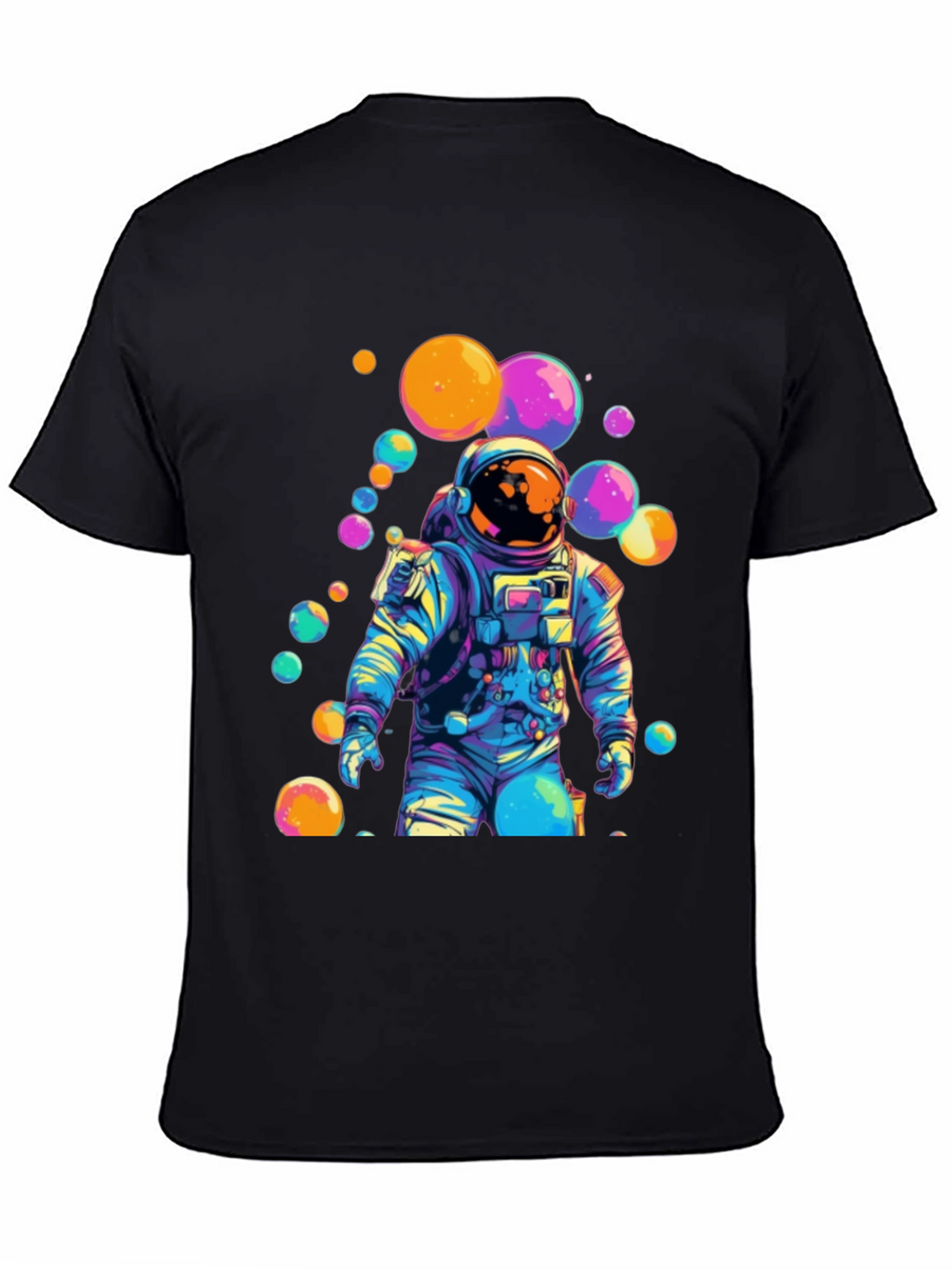 Astronaut Bubble Graphic Tee - Trendy Space Style