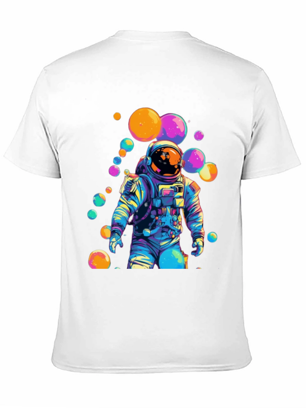 Astronaut Bubble Graphic Tee - Trendy Space Style