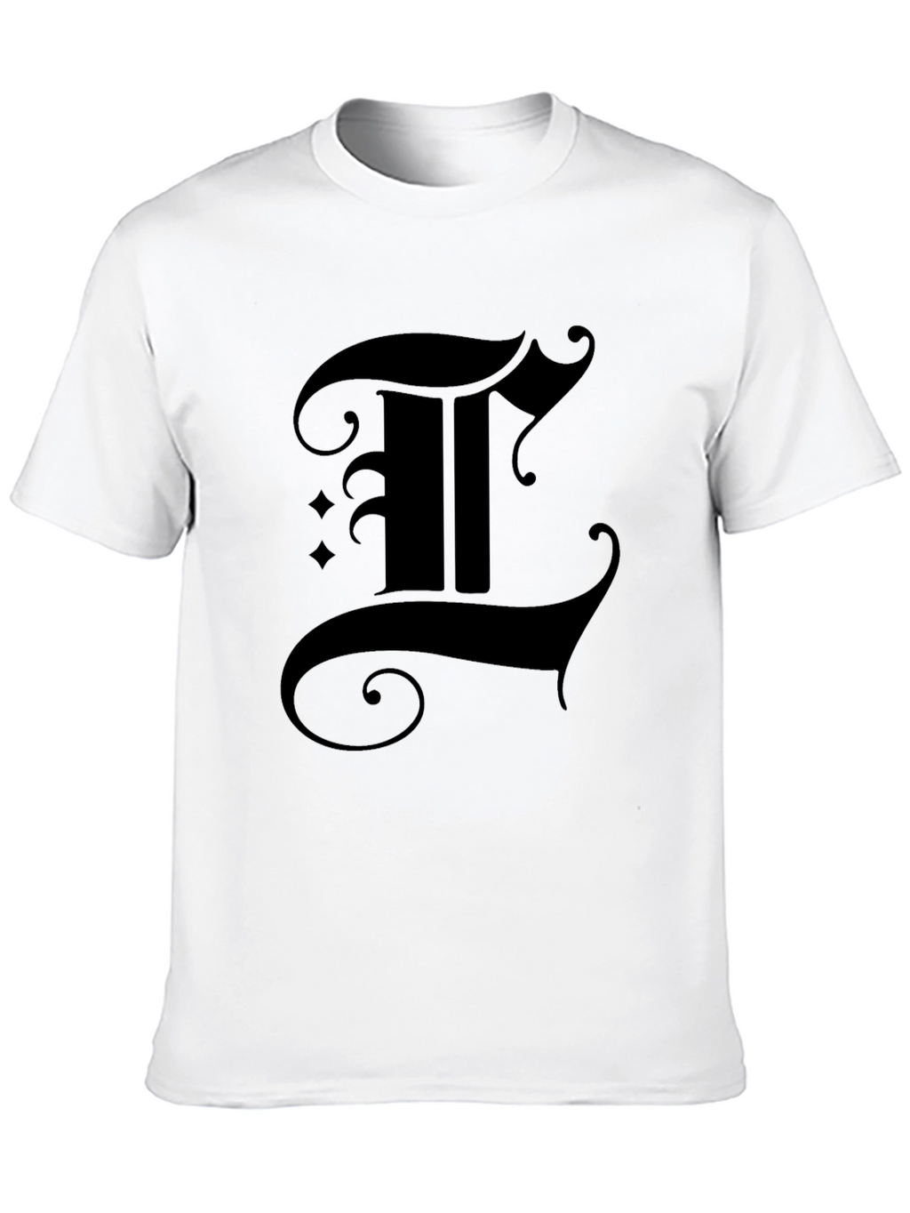 Gothic Letter T Black T-Shirt