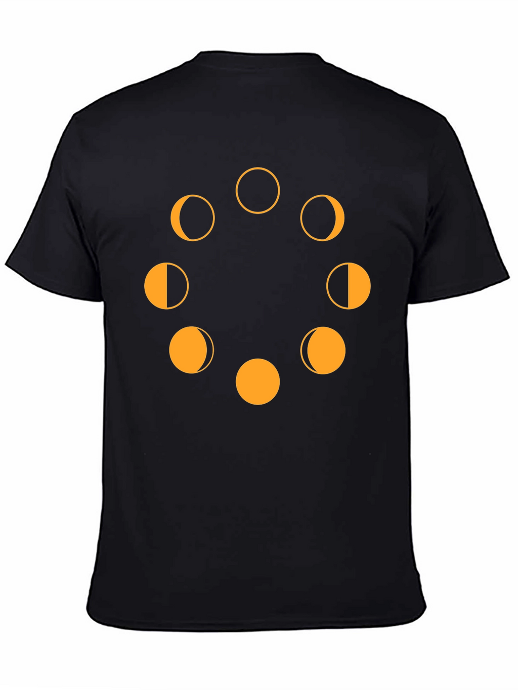 Lunar Phase Graphic Tee - Modern Black T-Shirt