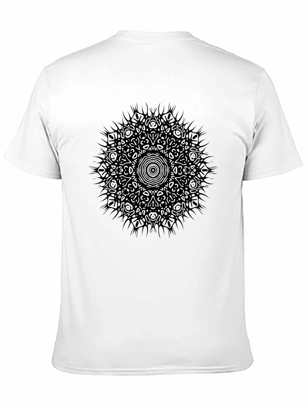 Abstract Mandala Graphic Black T-Shirt