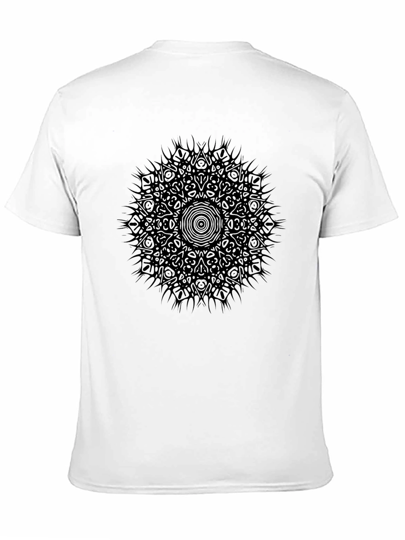 Abstract Mandala Graphic Black T-Shirt