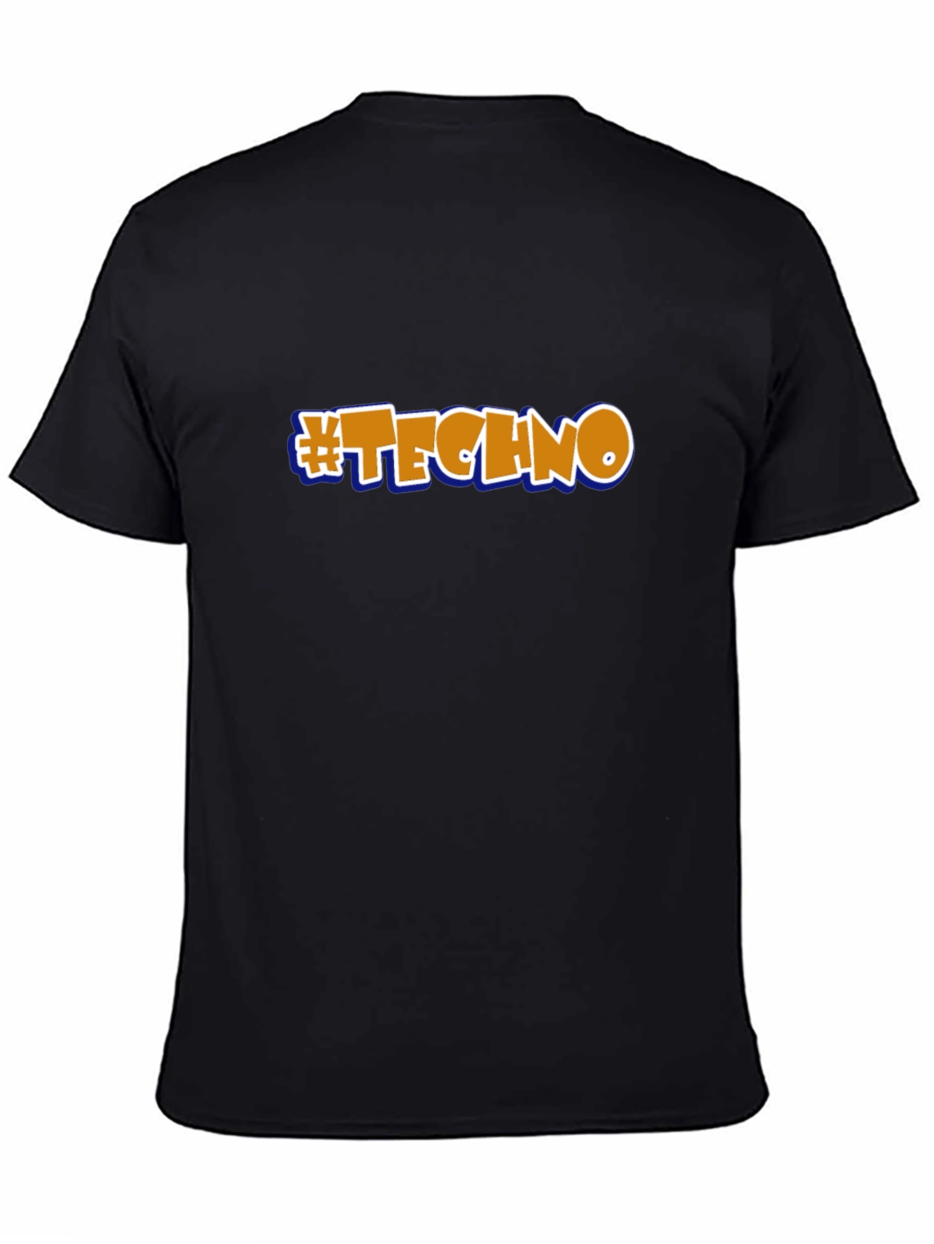 #Techno Black Graphic T-Shirt - Music Lover Tee