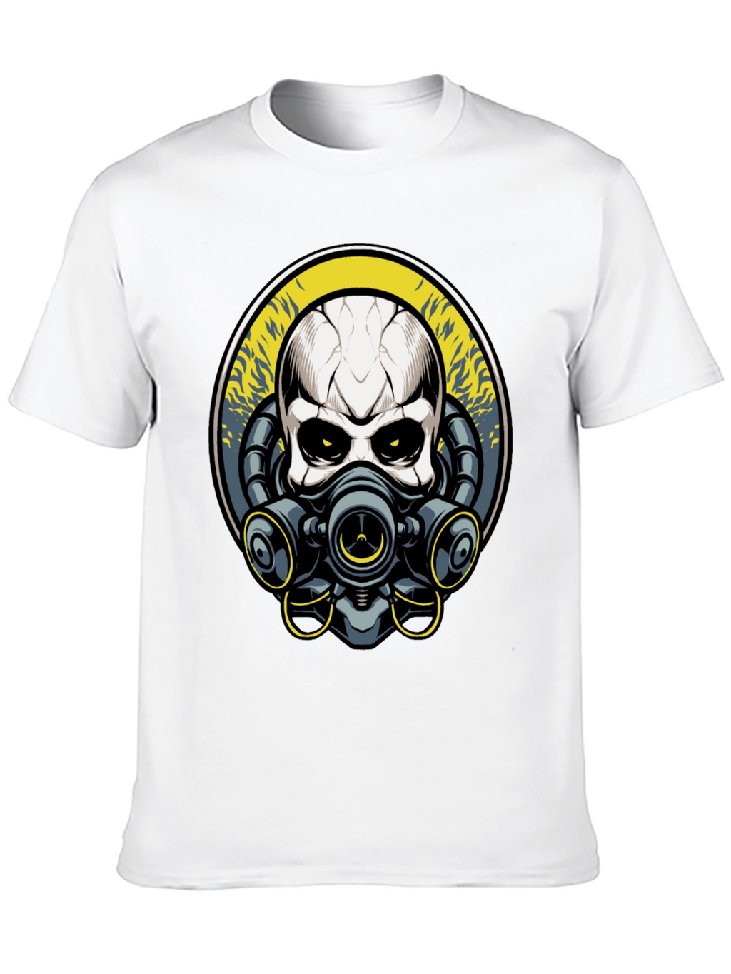 Skull Gas Mask Graphic T-Shirt - Unique Design