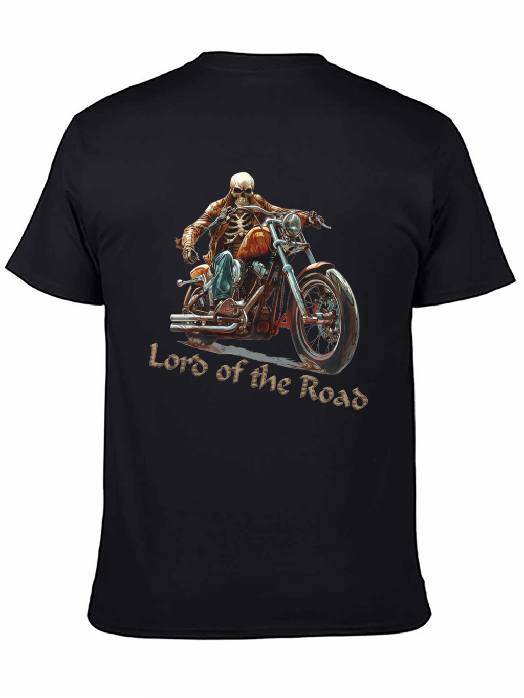 Lord of the Road Skeleton Rider Graphic T-Shirt
