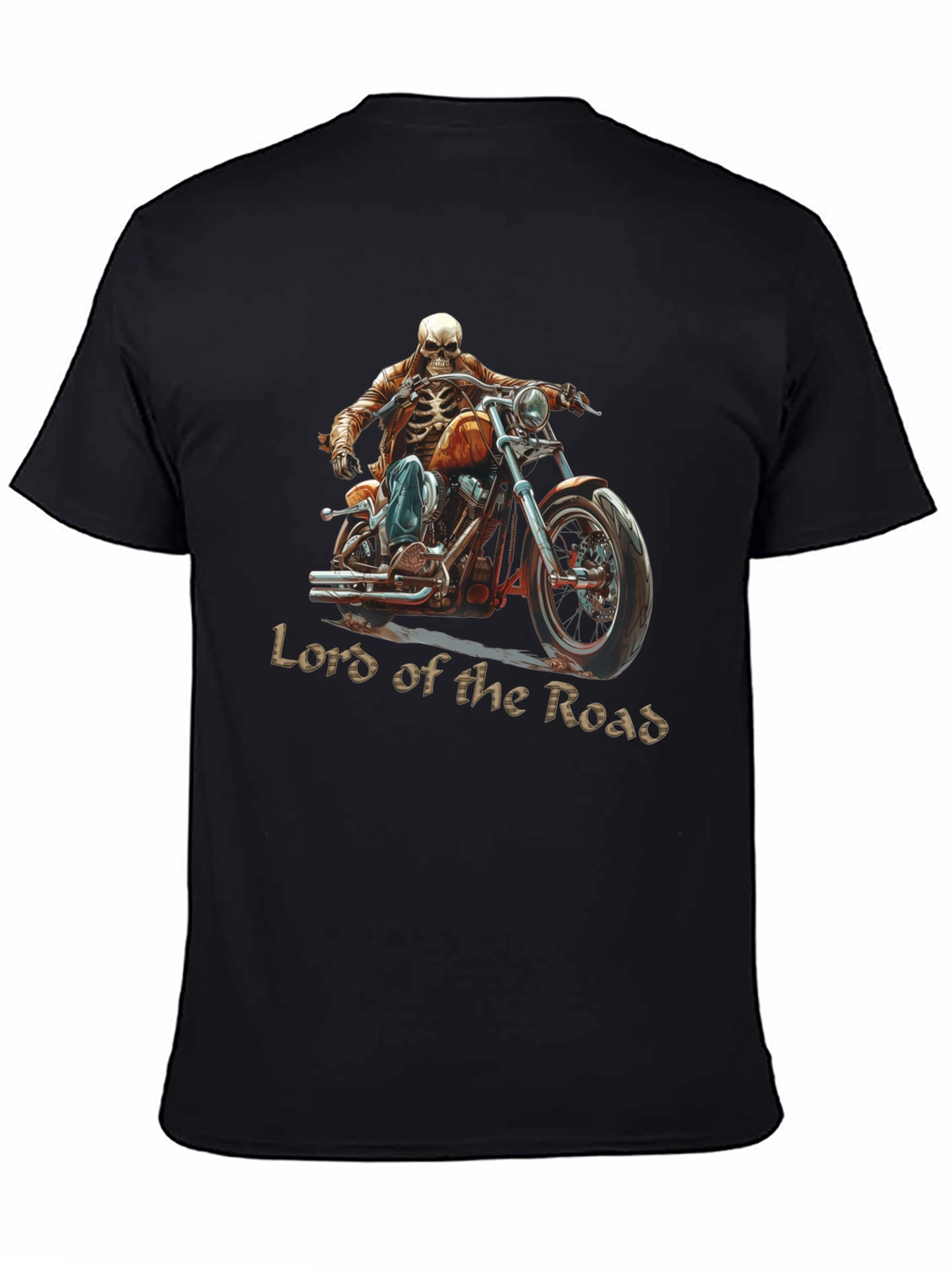Lord of the Road Skeleton Rider Graphic T-Shirt