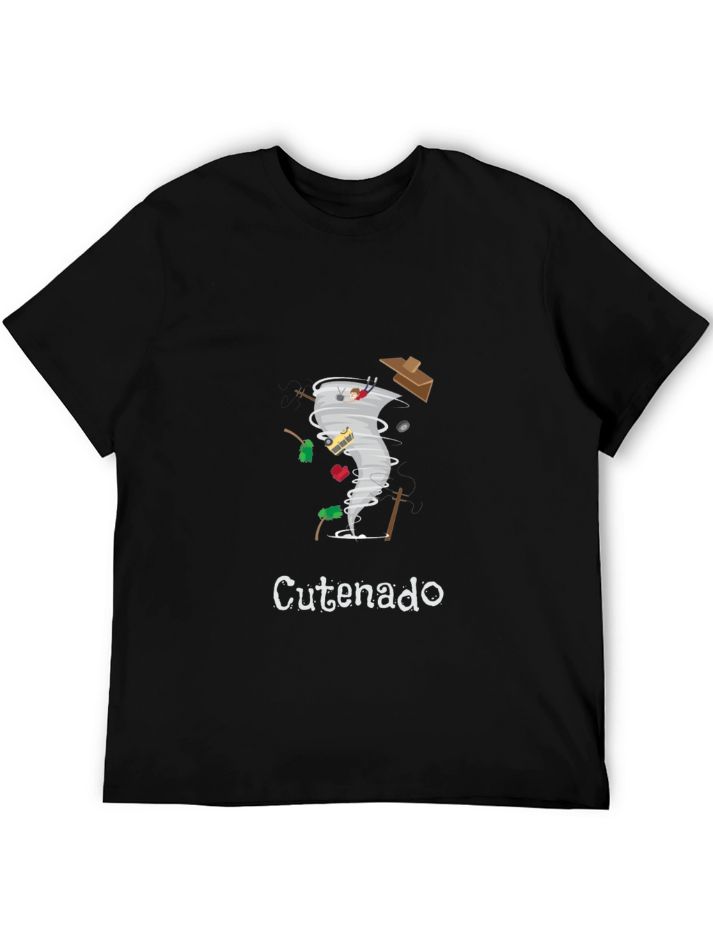 Cute Tornado T-Shirt - Black Graphic Tee
