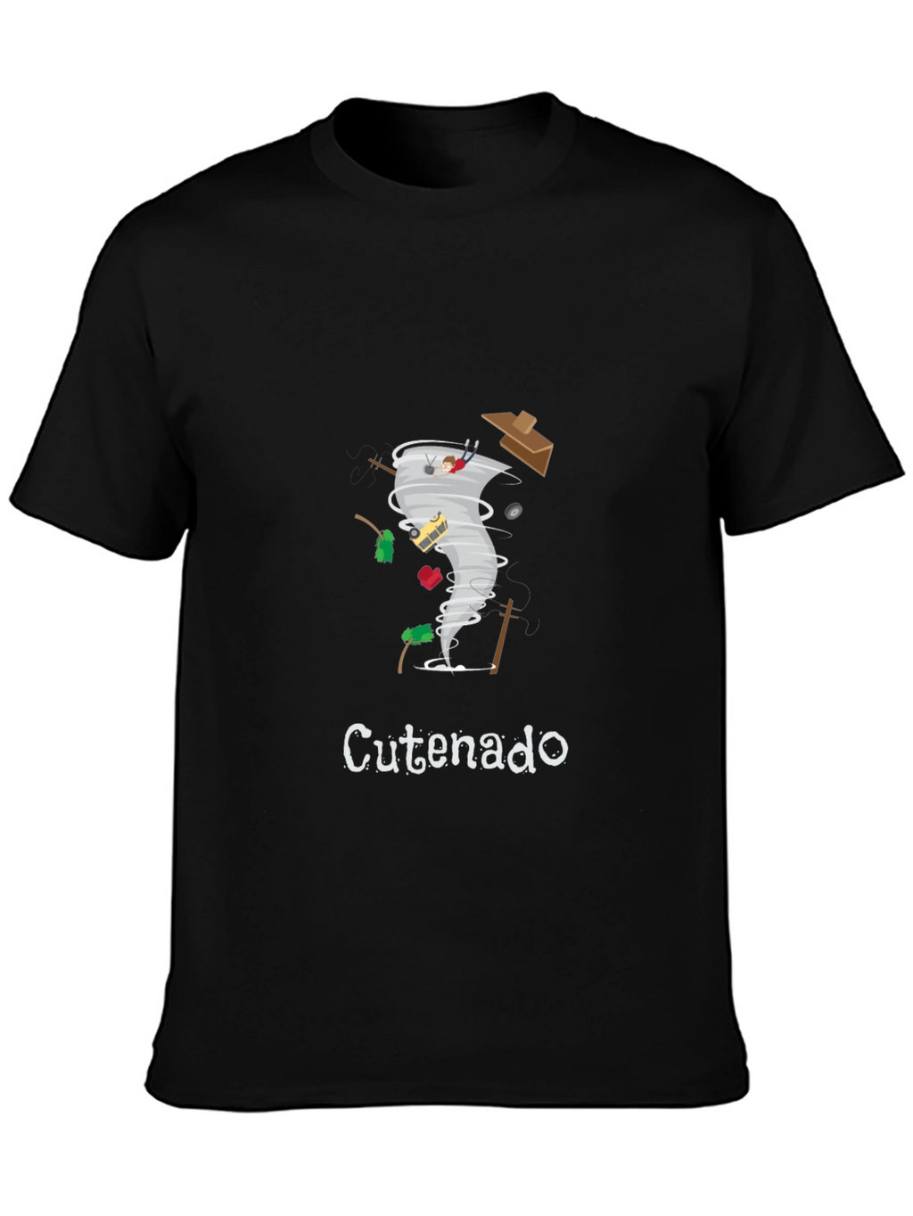 Cute Tornado T-Shirt - Black Graphic Tee