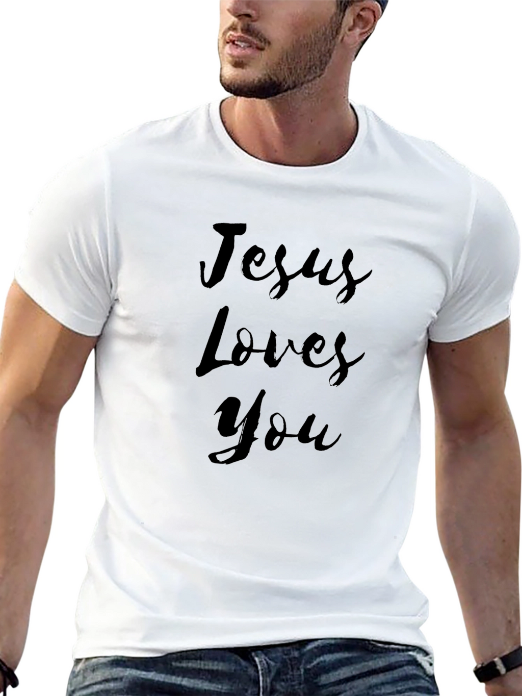 Jesus Loves You Black T-Shirt