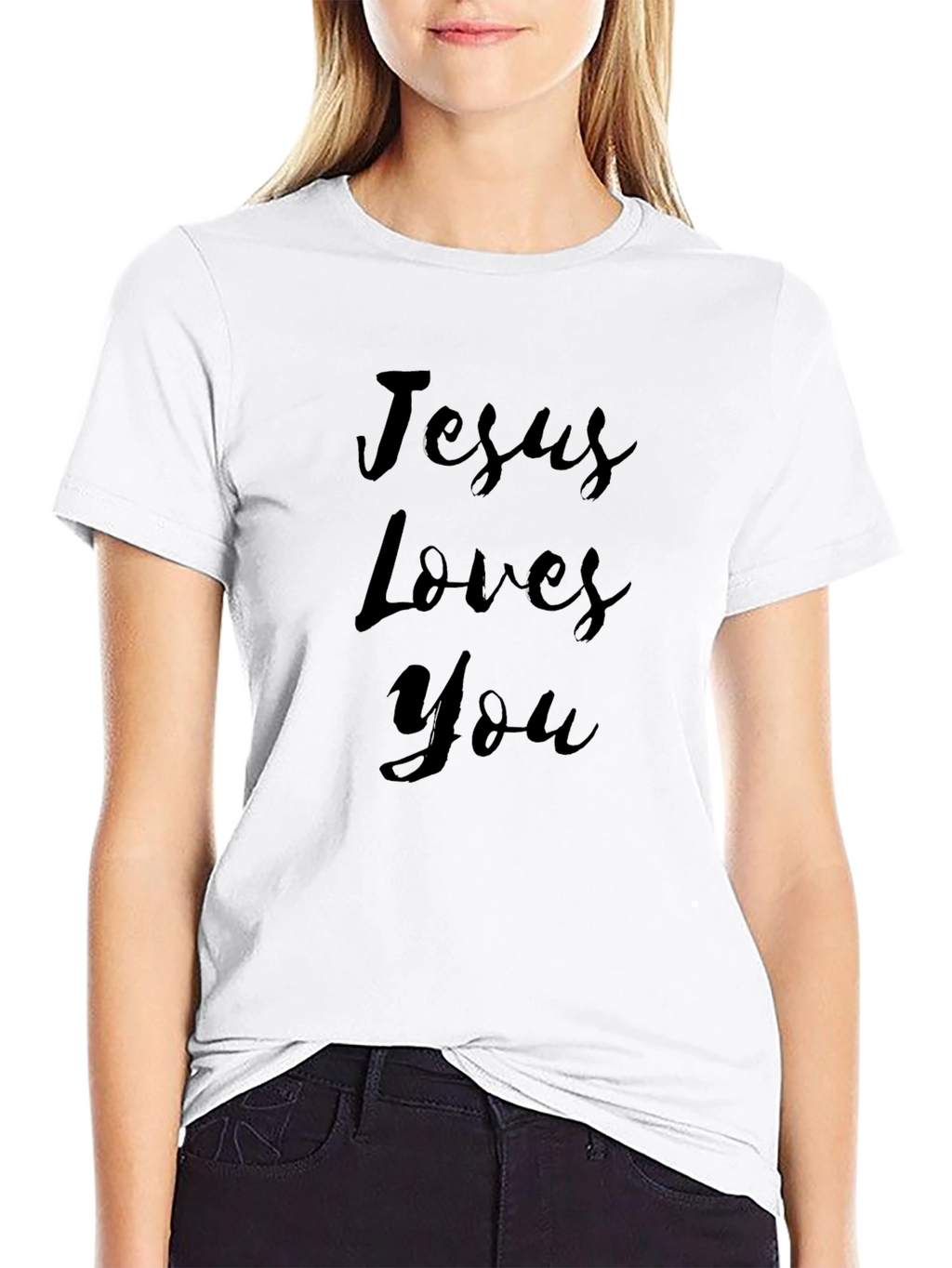 Jesus Loves You Black T-Shirt
