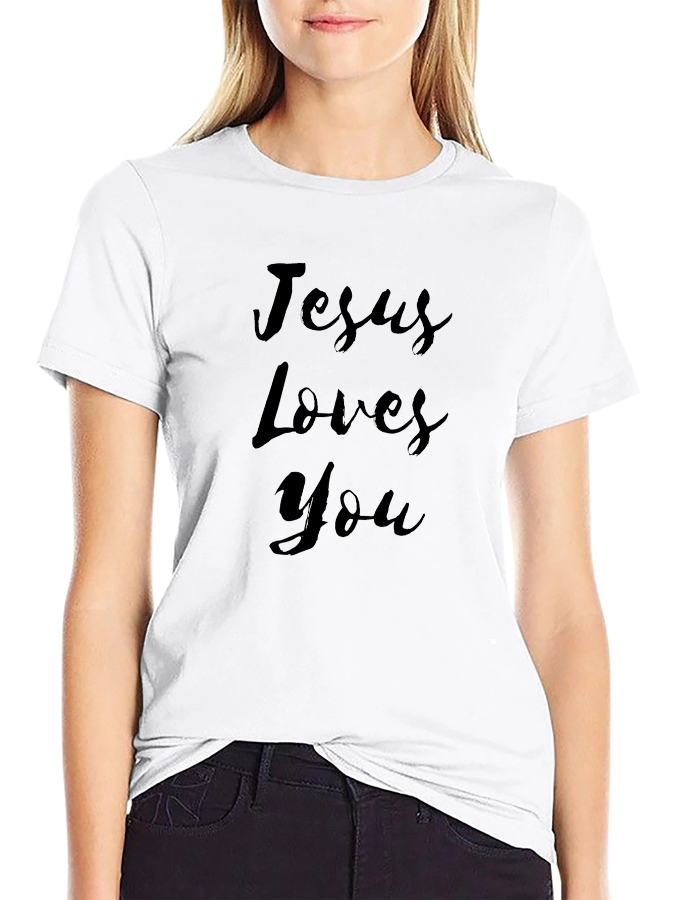 Jesus Loves You Black T-Shirt