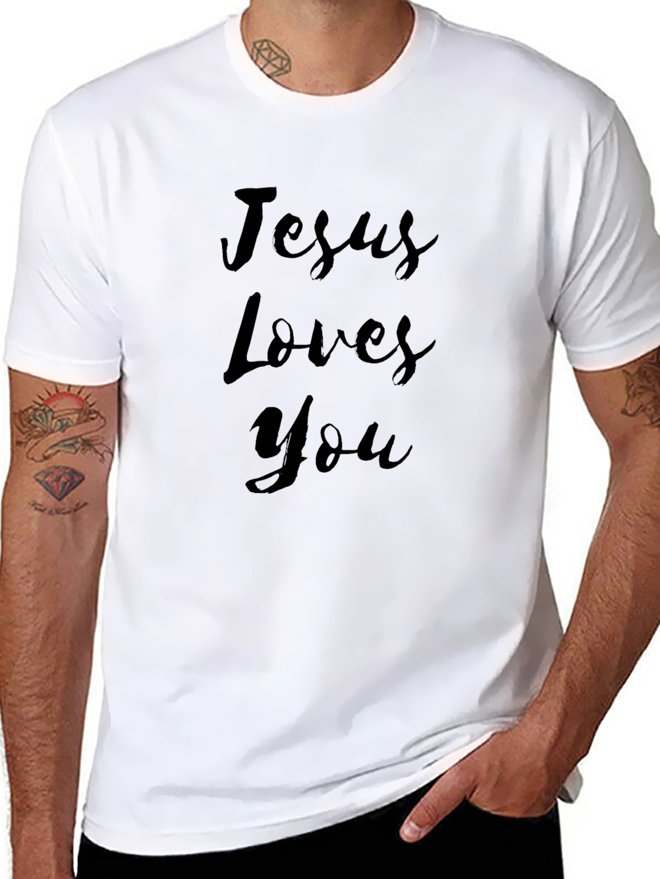 Jesus Loves You Black T-Shirt