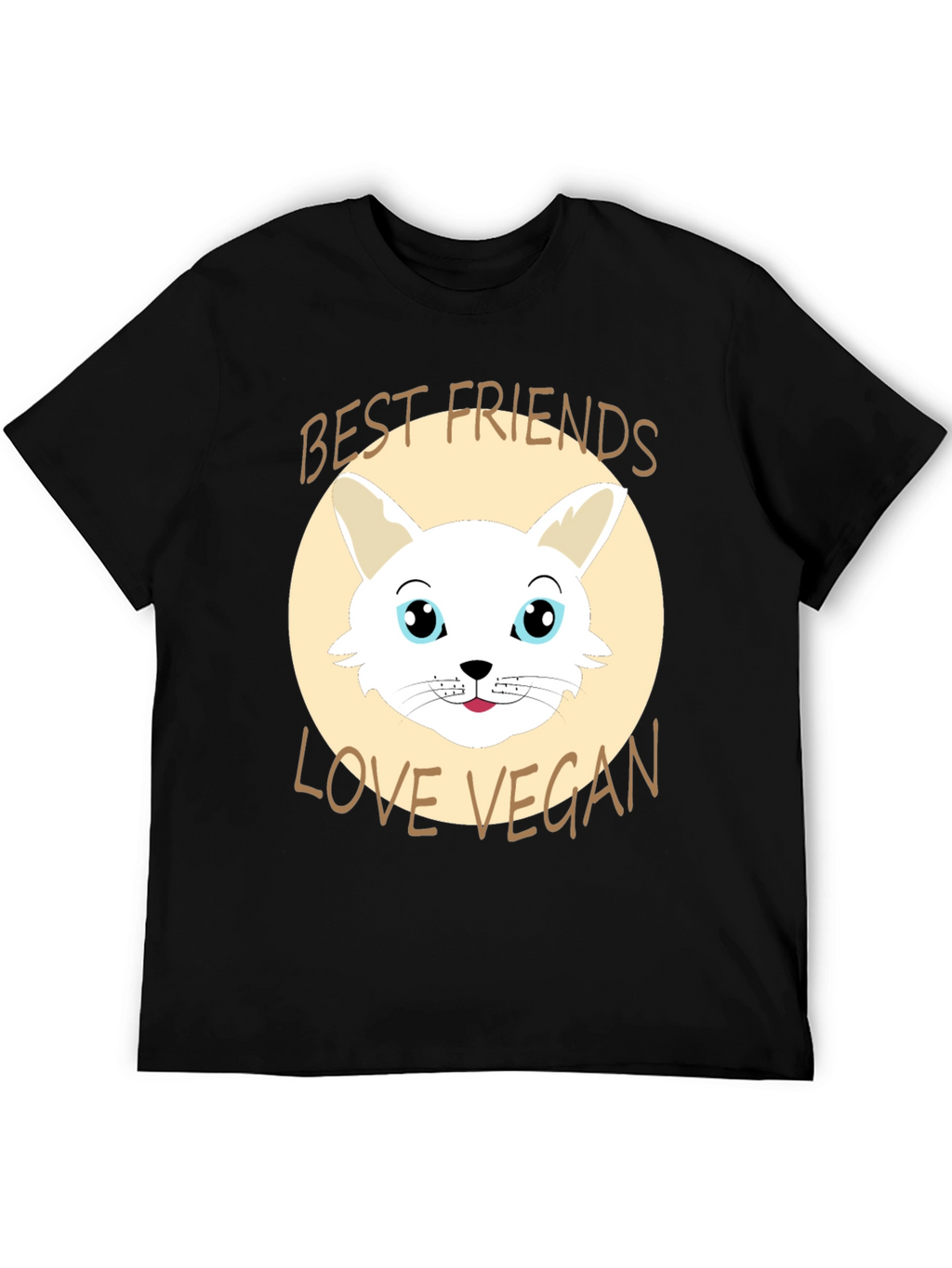 Vegan Love T-Shirt: Best Friends Cute Bunny Design